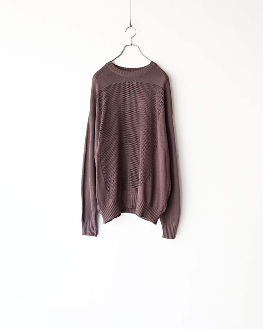 WINDOW WEB SWEATER "BROWN"