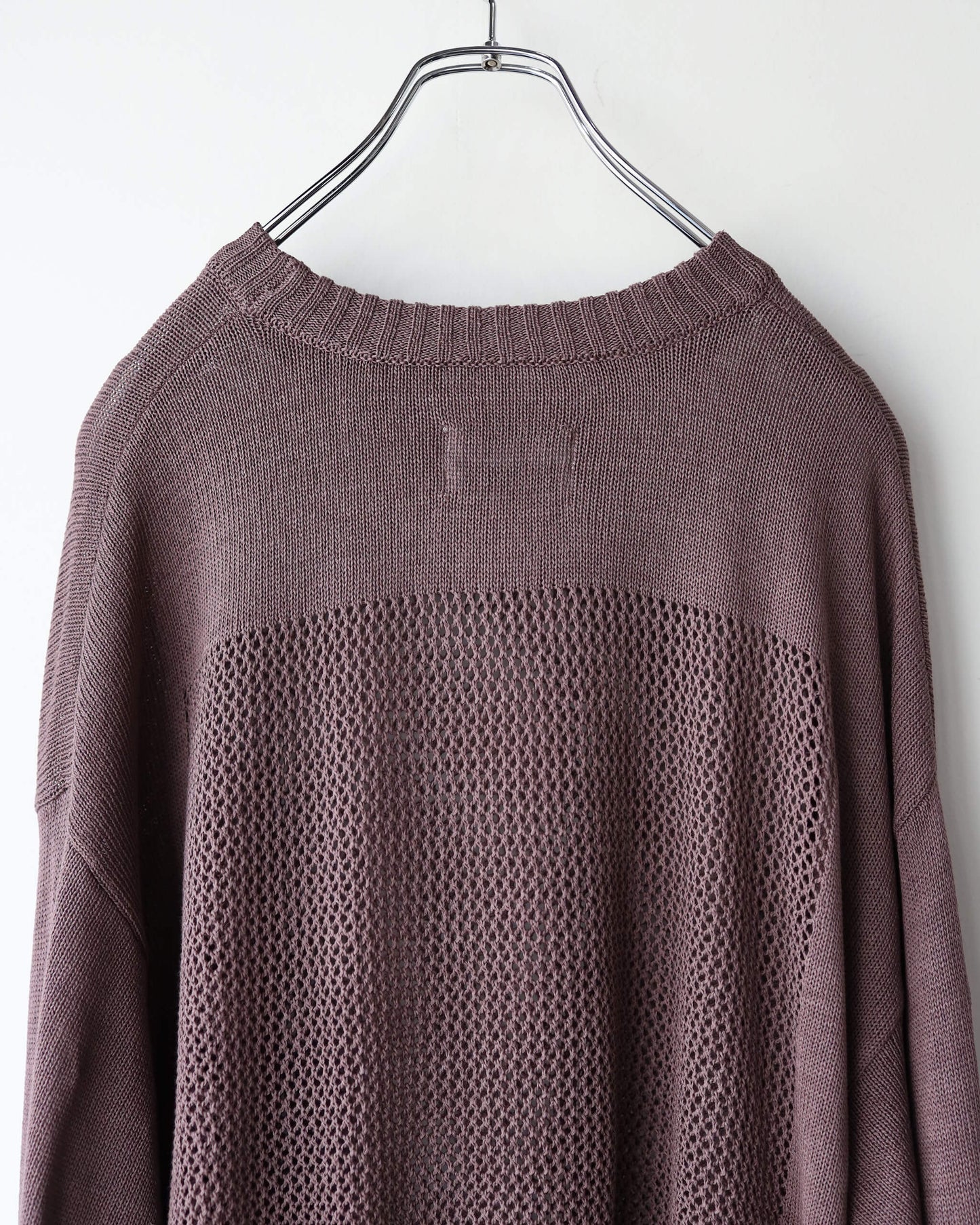 WINDOW WEB SWEATER "BROWN"