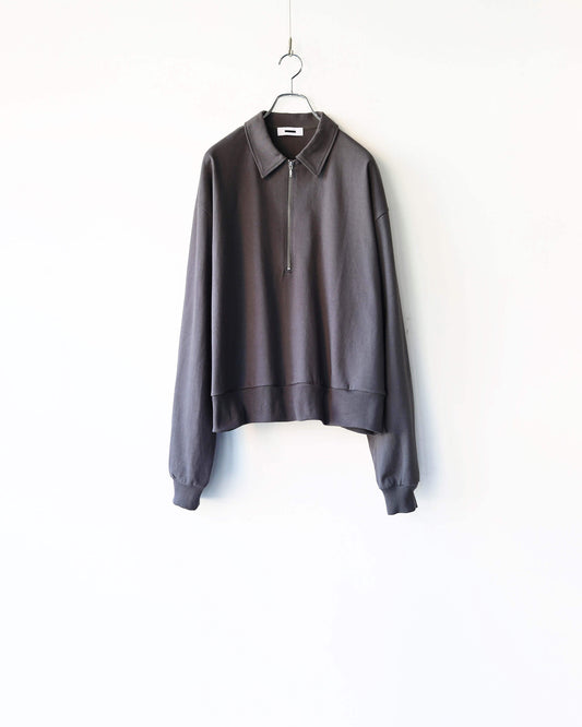 HALF ZIP JERSEY "DARK GRAY"