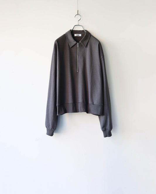 HALF ZIP JERSEY "DARK GRAY"