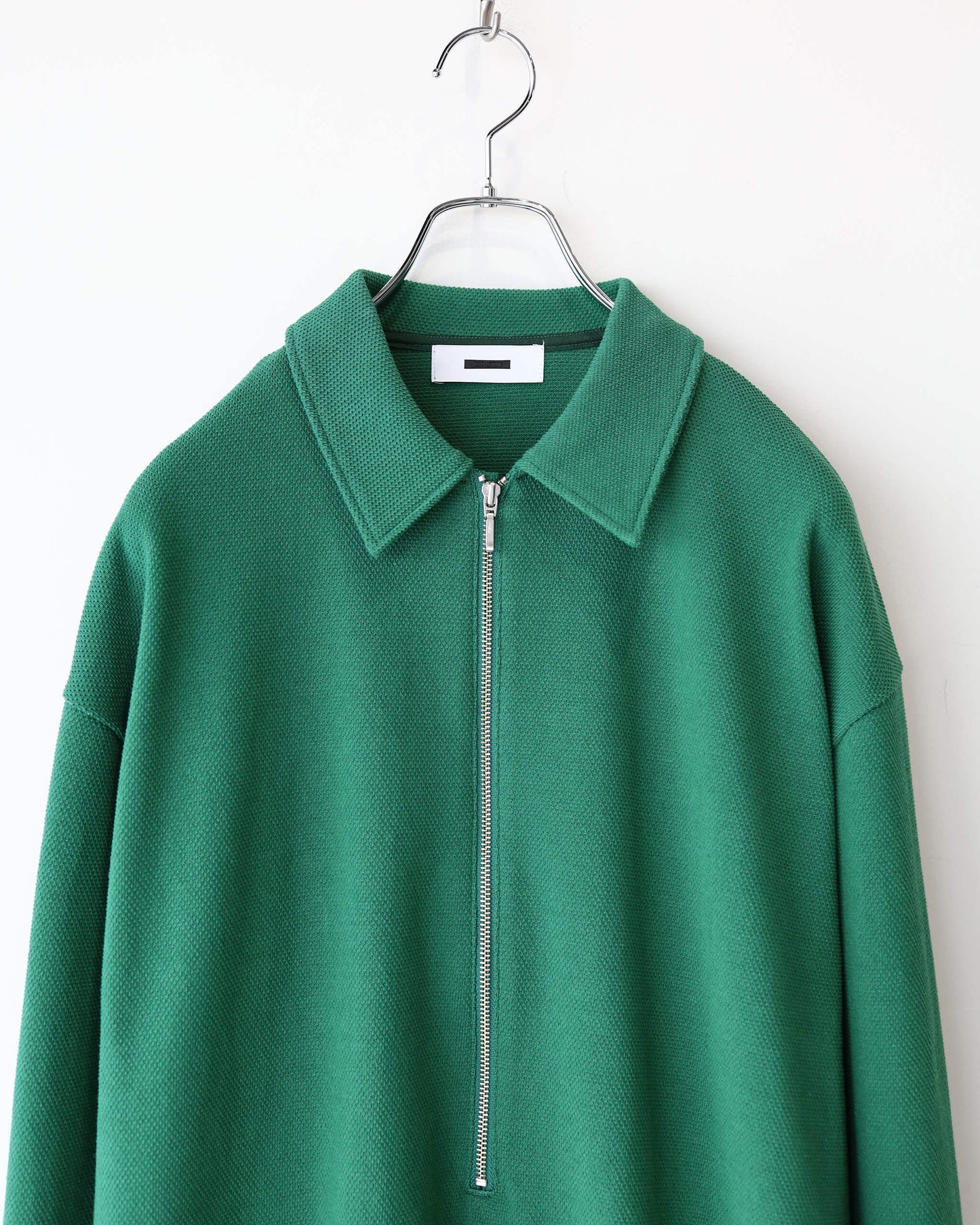 HALF ZIP PIQUE "GREEN"