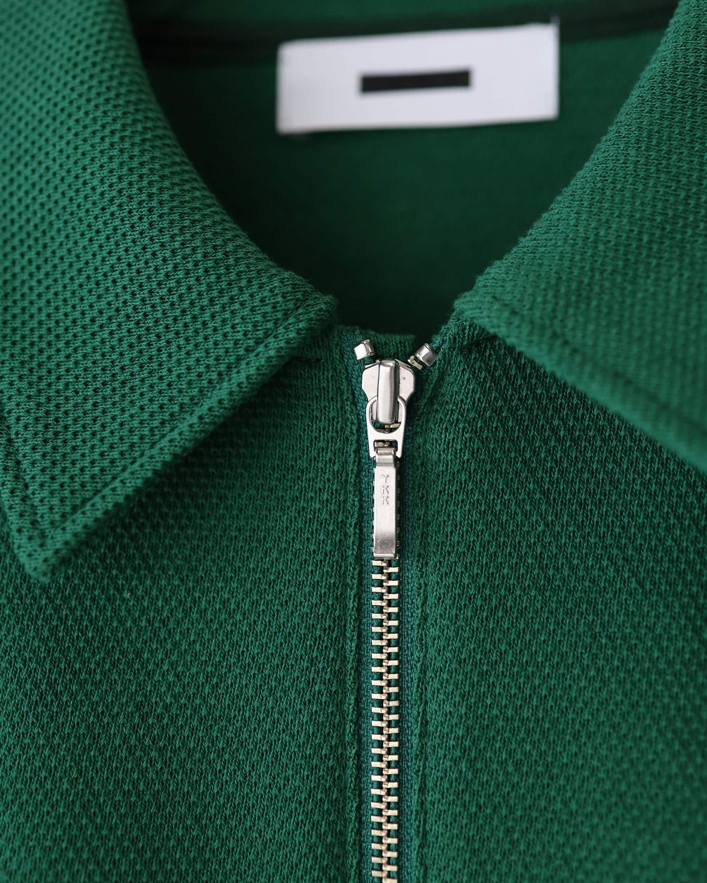 HALF ZIP PIQUE "GREEN"