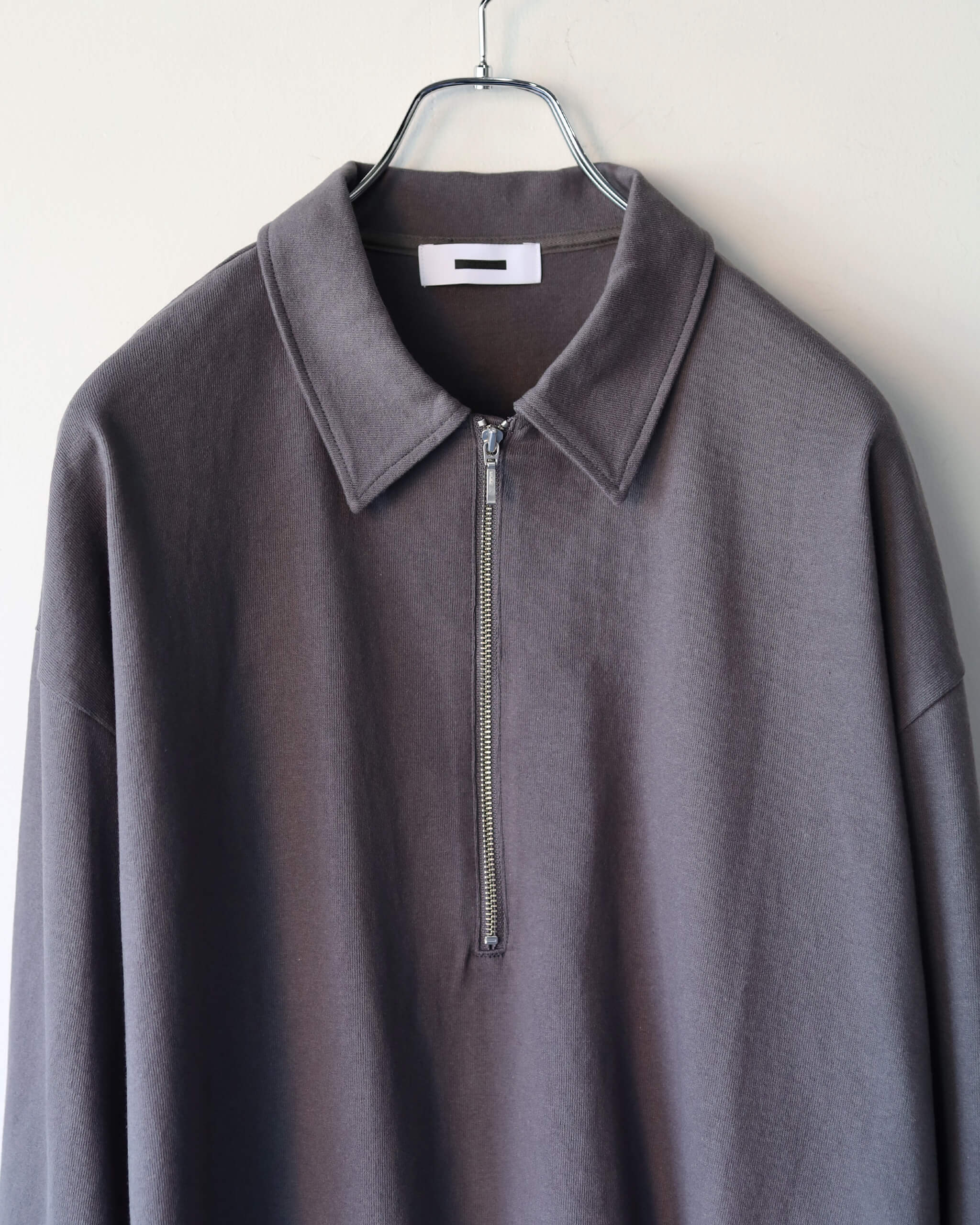 REVERBERATE HALF ZIPP PIQUE　グレー　2 REVERBERATE HALF ZIP JERSEY 