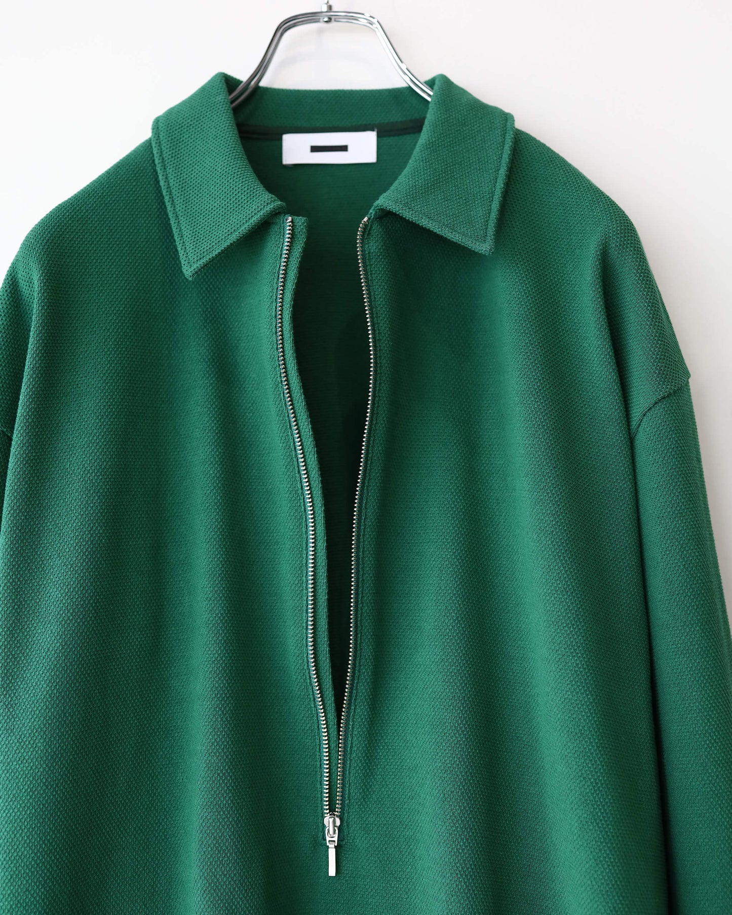 HALF ZIP PIQUE "GREEN"