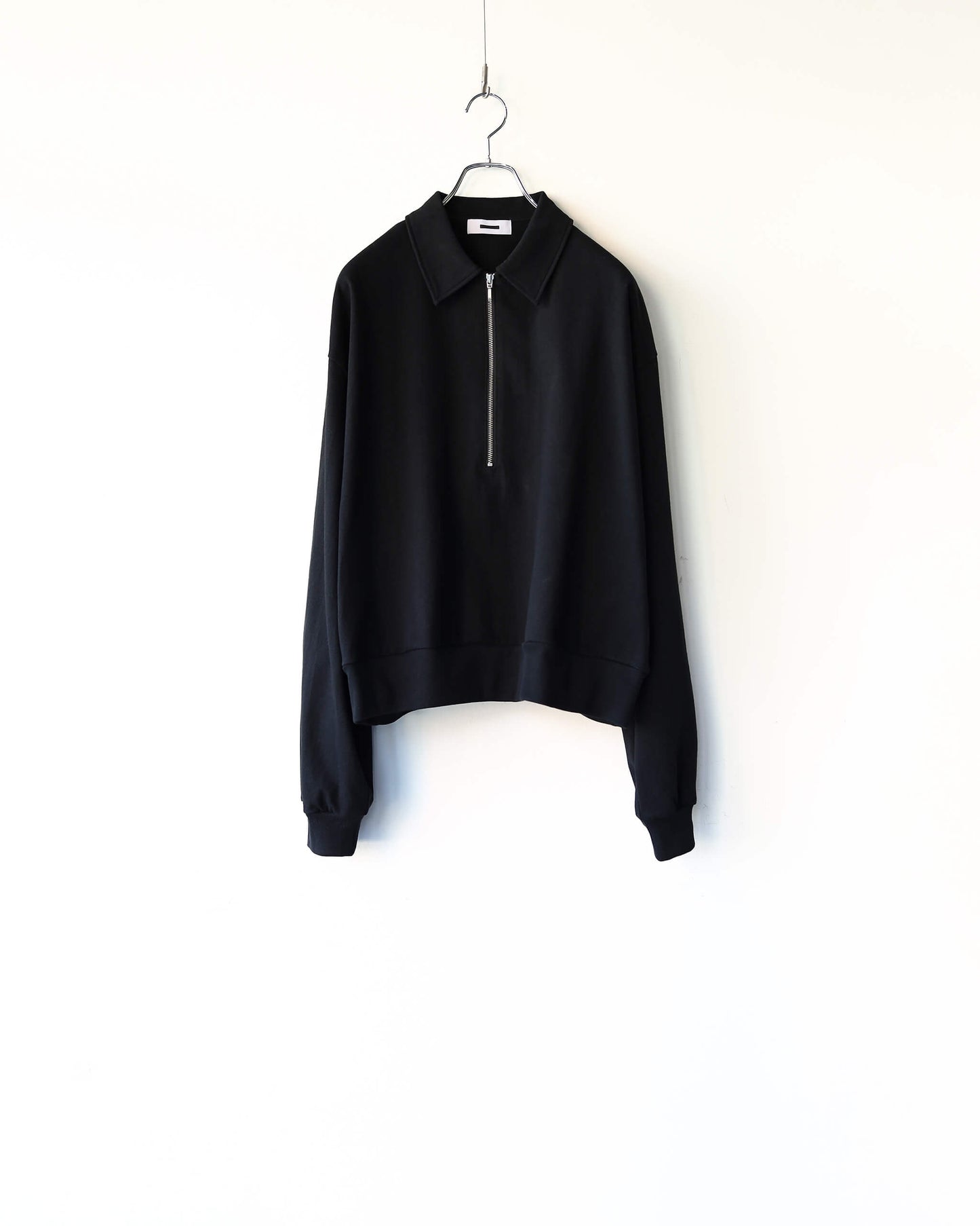 HALF ZIP JERSEY "BLACK"