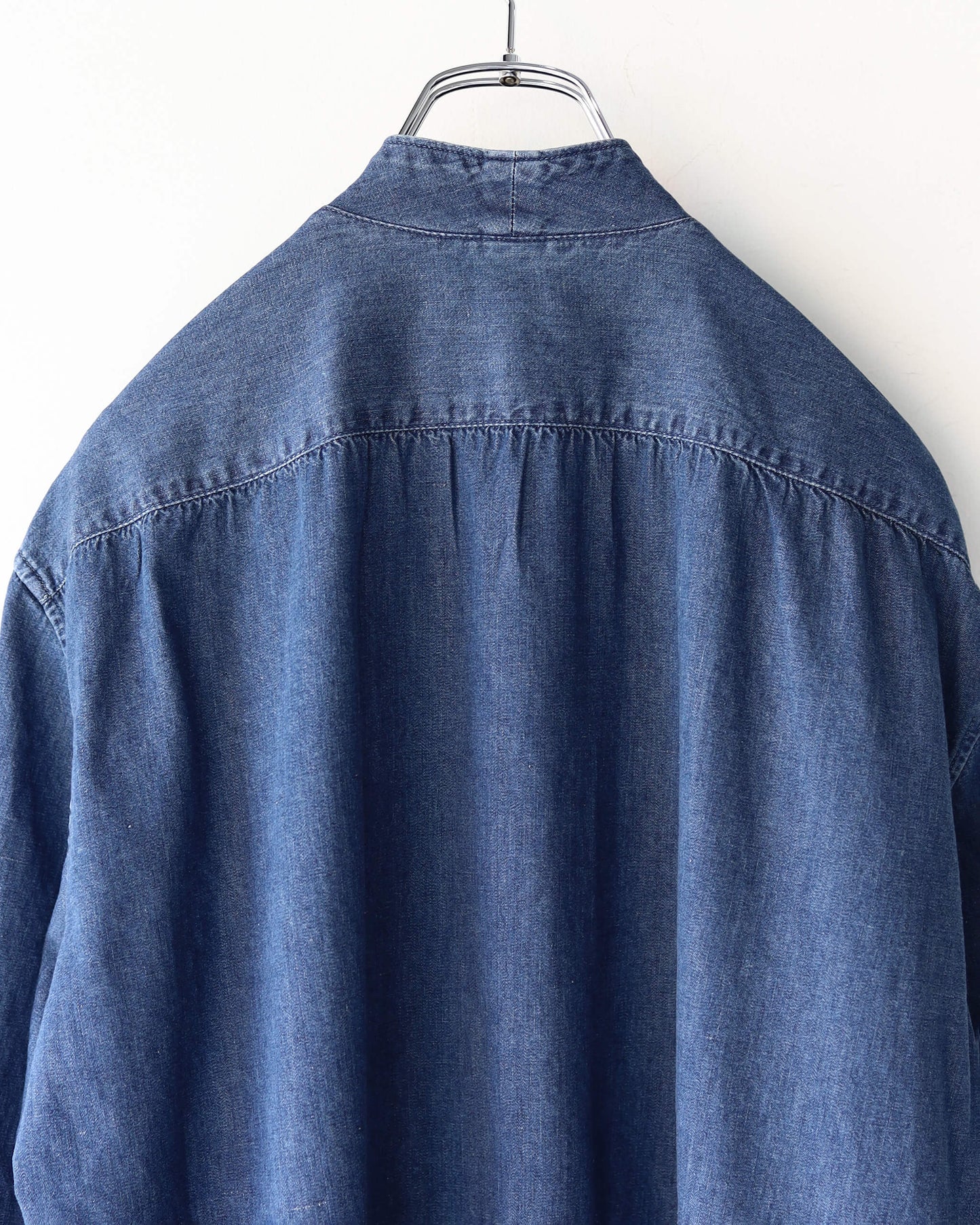 5.5oz selvage DENIM SHIRT "WASHED INDIGO"
