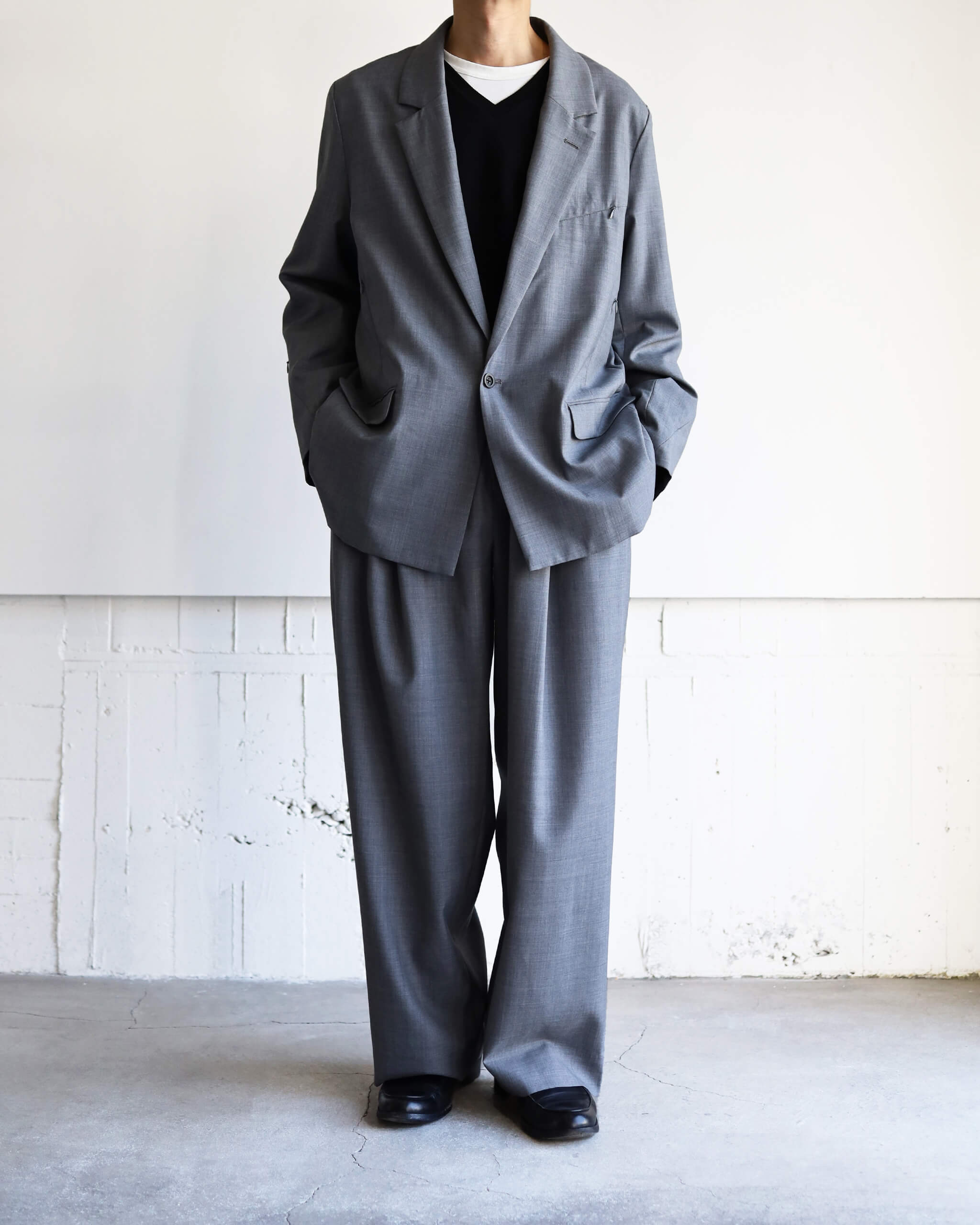 afiit 3タックスラックス　サイズ1 ブラック Afiit(アフィット) / 3TUCK SLACKS 