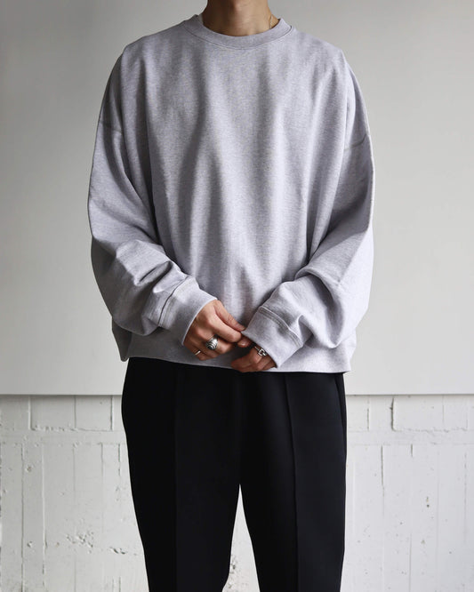 HUGE SWEAT SHORT ORGANIC COTTON HEAVY FLEECE "ASH GRAY"