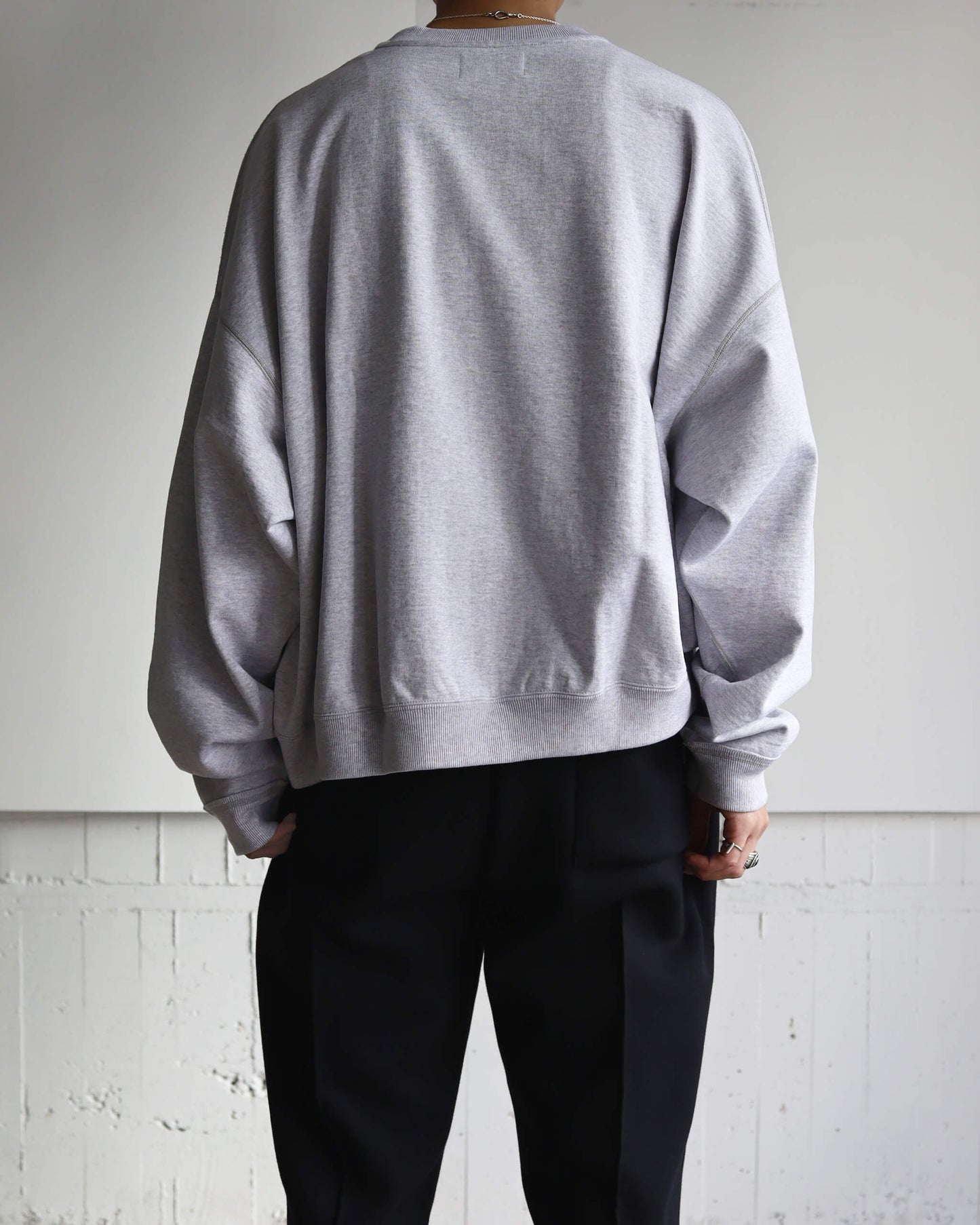 HUGE SWEAT SHORT ORGANIC COTTON HEAVY FLEECE "ASH GRAY"