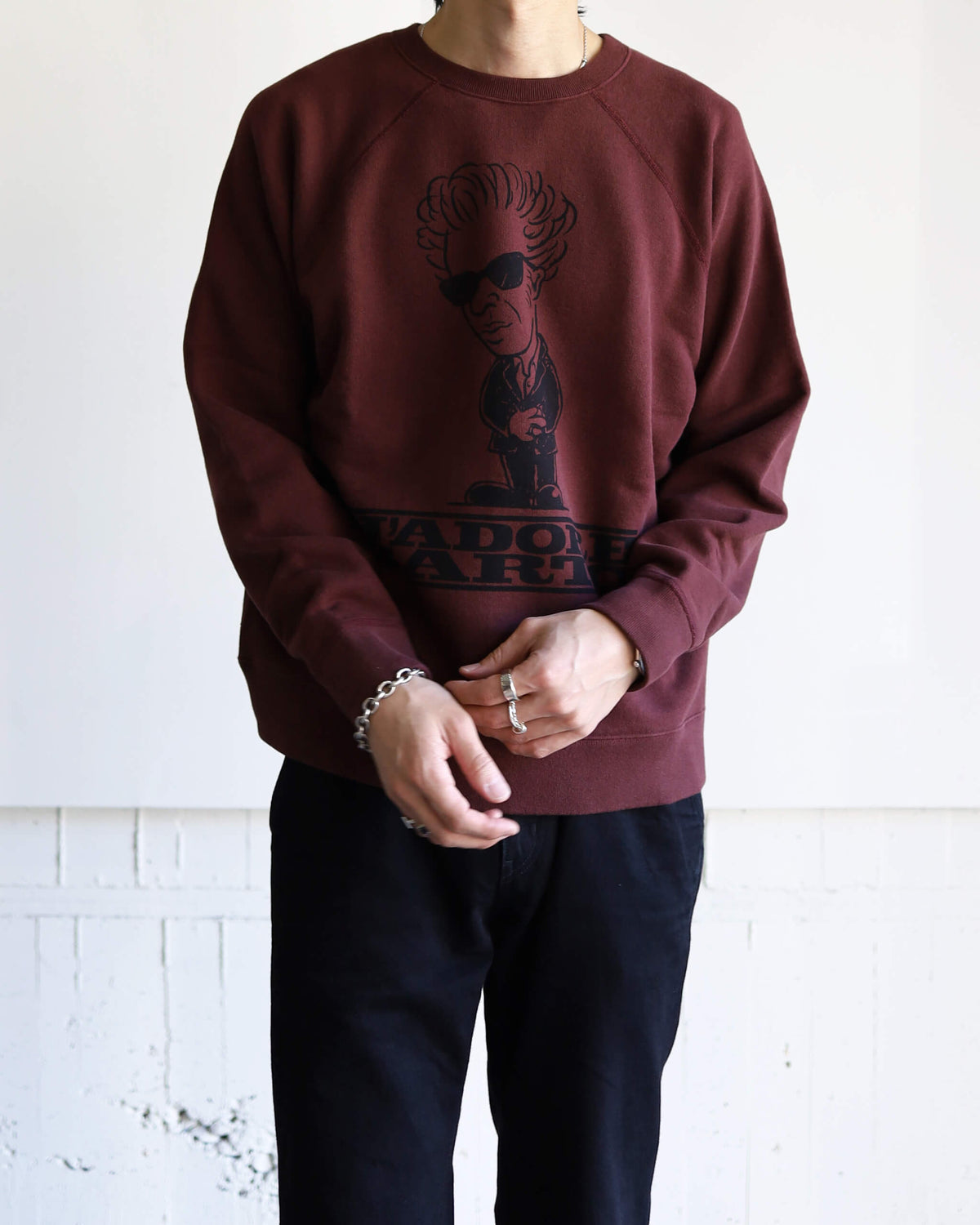 FILM MAKER PRINT SWEATSHIRT "BORDEAUX"