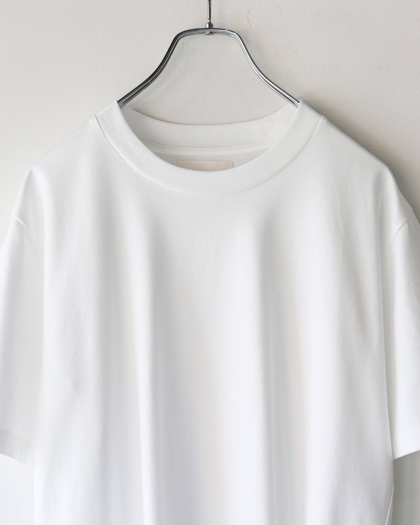 REGULAR FIT Tee ORGANIC GIZA 80/3 JERSEY SURVIVAL CLOTH®︎ "WHITE"