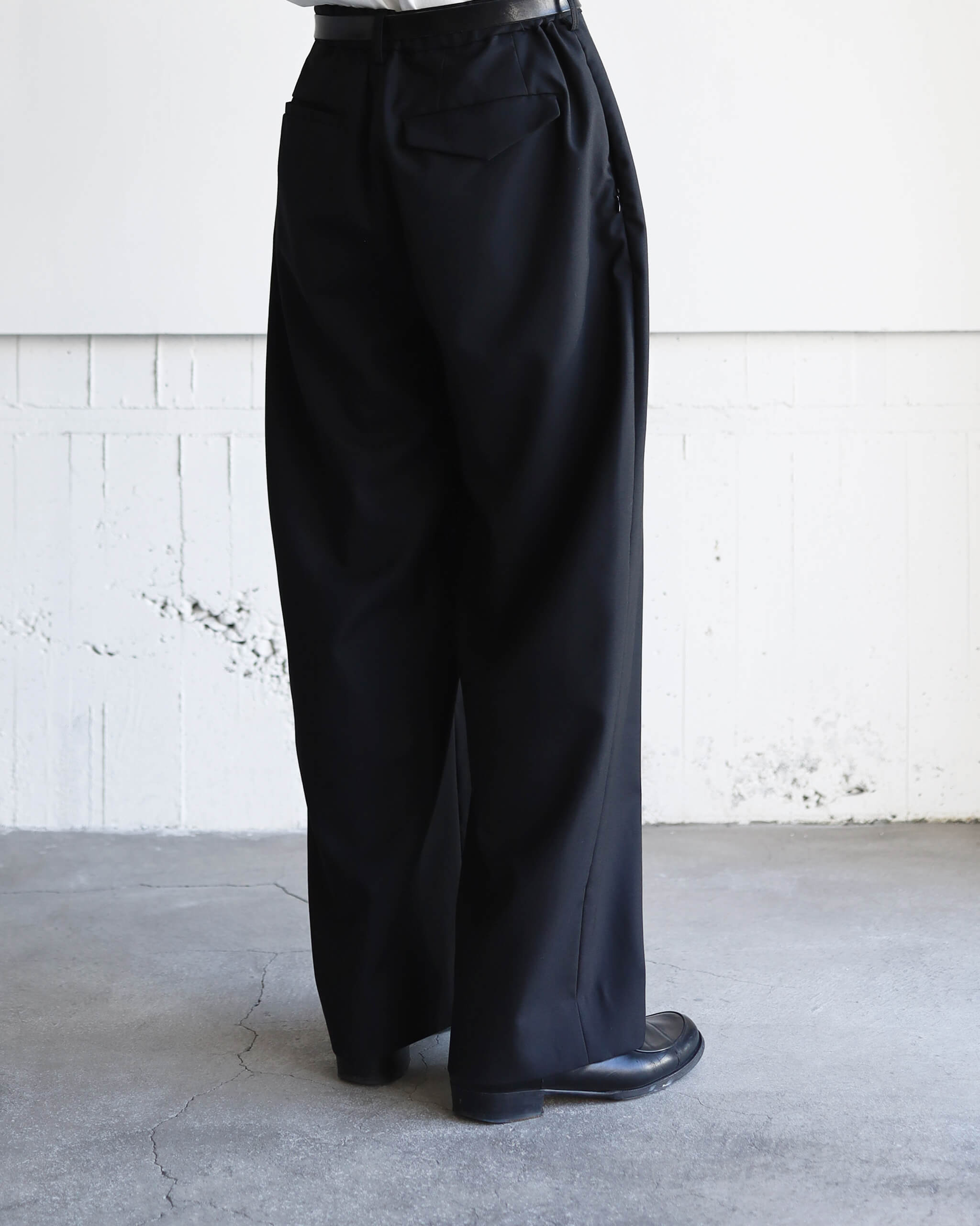 Afiit 3TACK SLACKS FI-17 ブラック スラックス 1 Afiit 3 TUCK SLACKS 