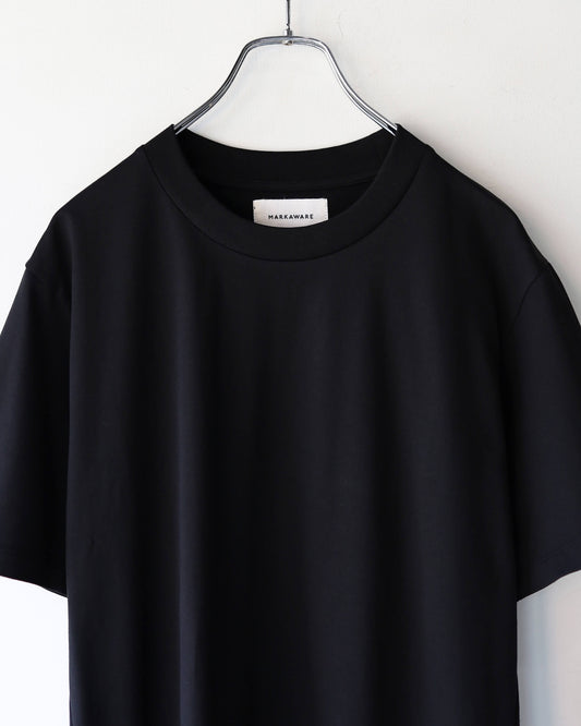 REGULAR FIT Tee ORGANIC GIZA 80/3 JERSEY SURVIVAL CLOTH®︎ "BLACK"