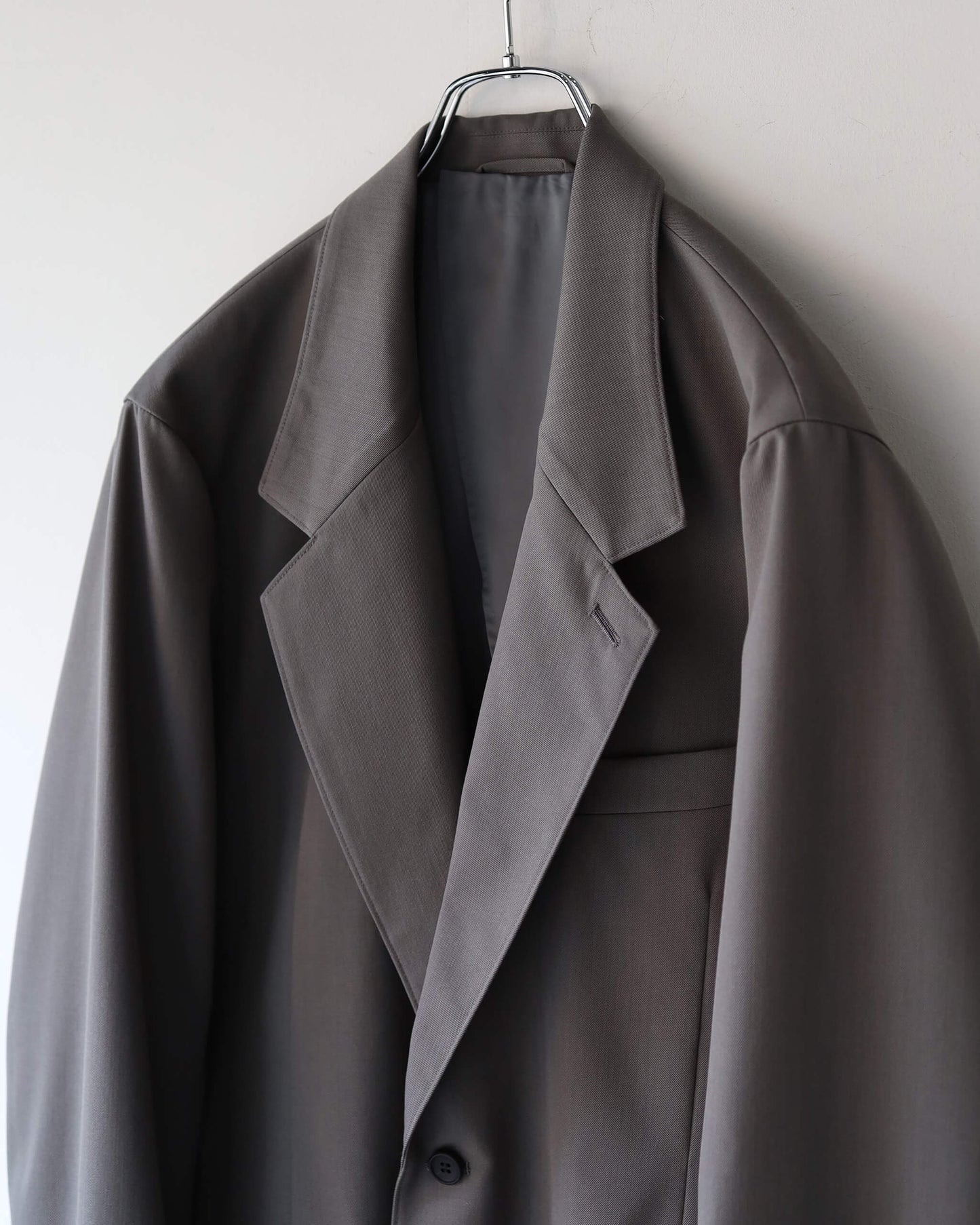 Ganshin wool gabardine - Dawson "Gray khaki"