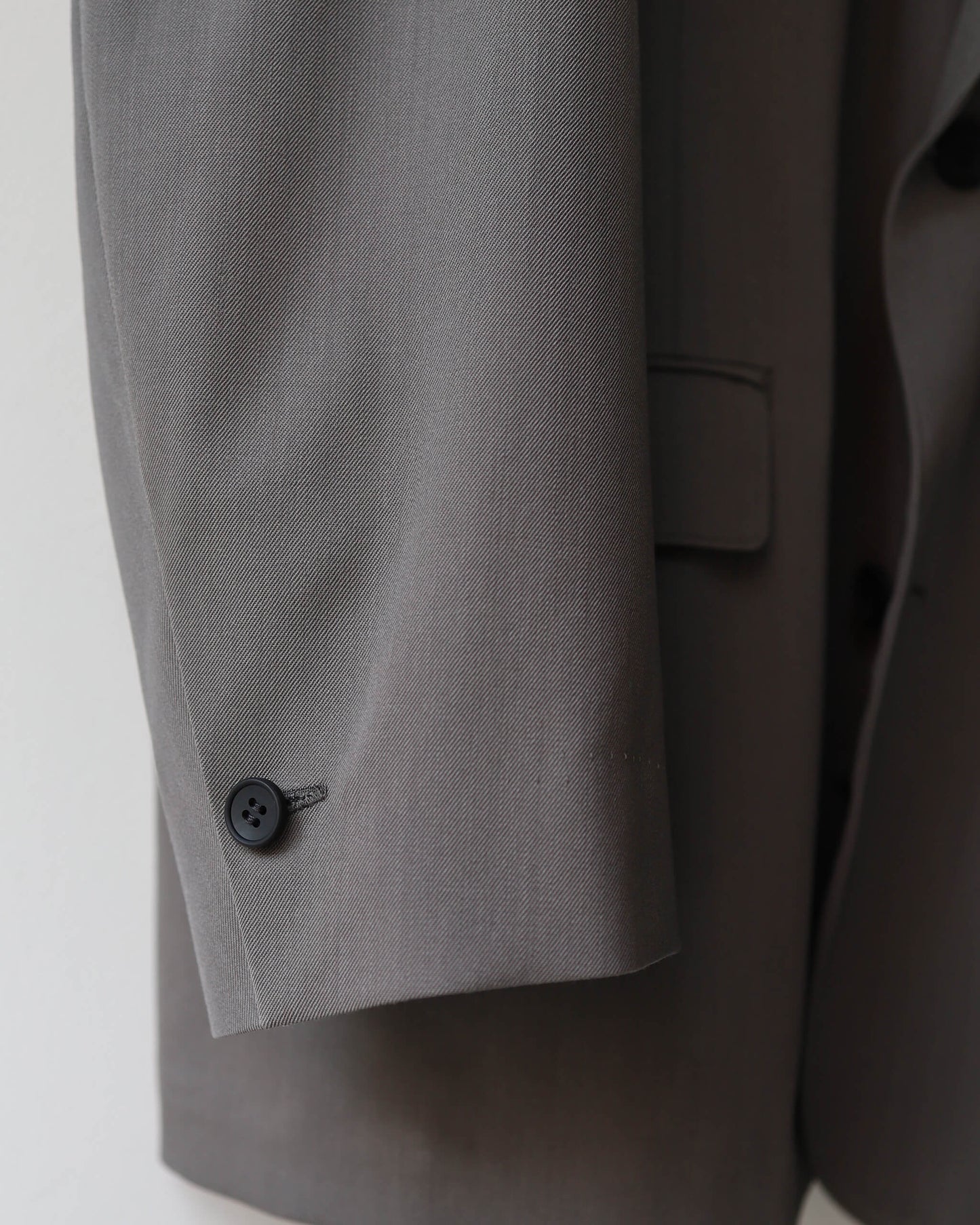 Ganshin wool gabardine - Dawson "Gray khaki"