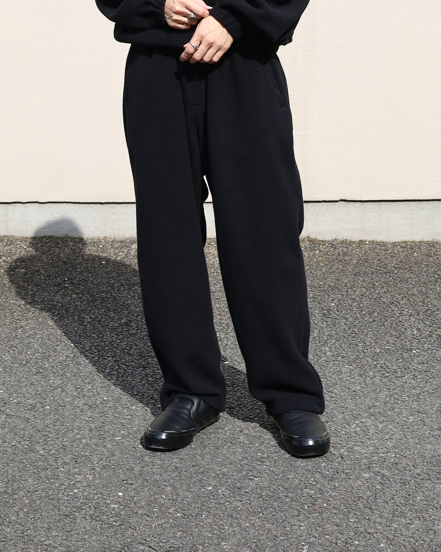 EASY ARMY TROUSERS HEMP SHIRTING "BLACK"