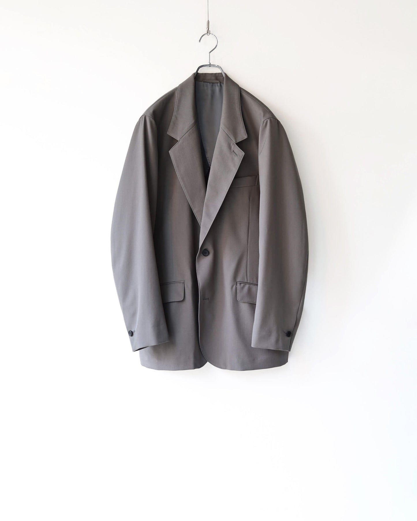 Ganshin wool gabardine - Dawson "Gray khaki"