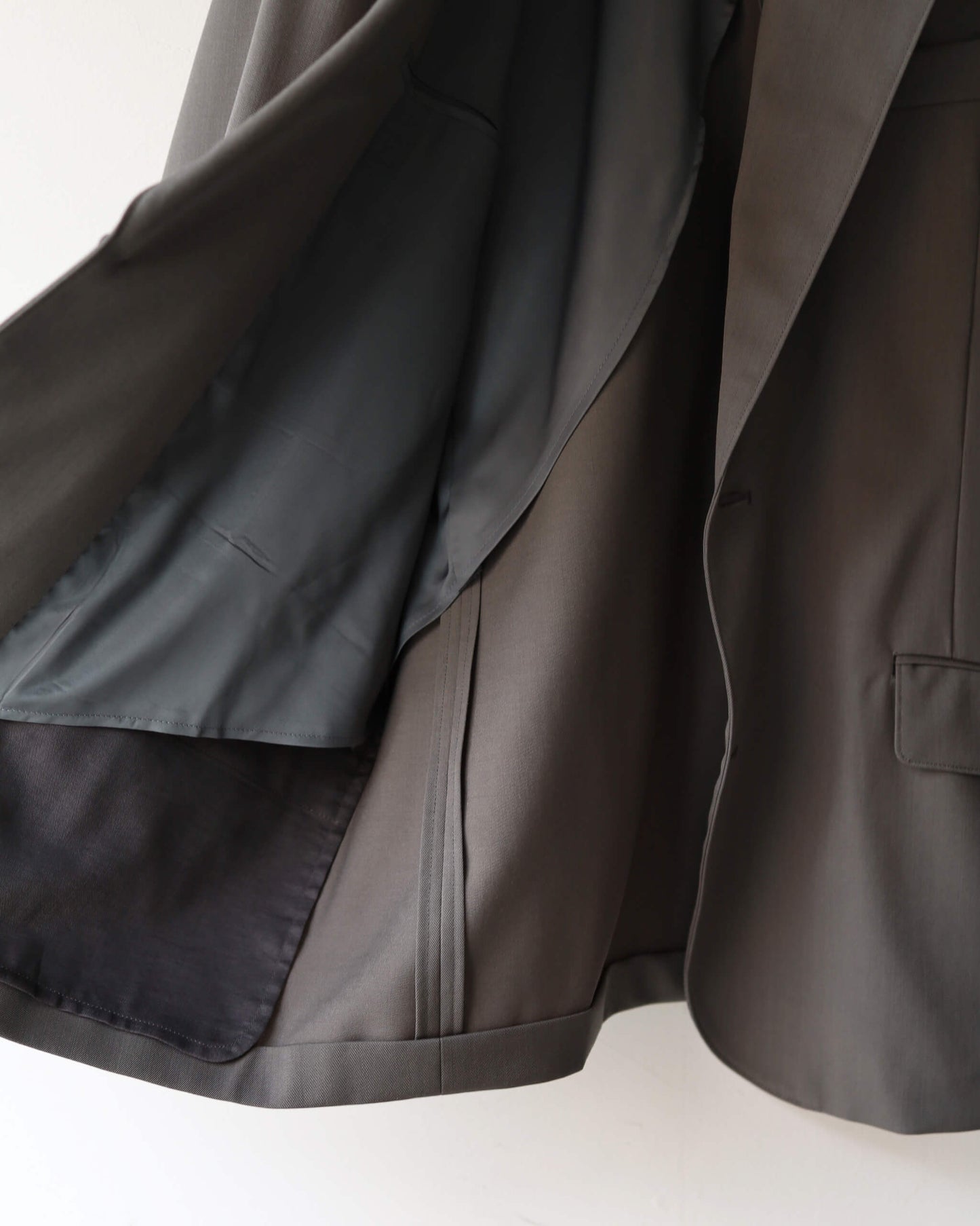 Ganshin wool gabardine - Dawson "Gray khaki"