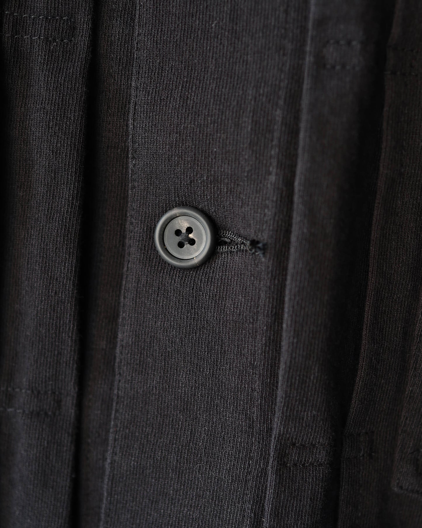 COTTON DENSE JERSEY / TRUCKER JACKET "BLACK"