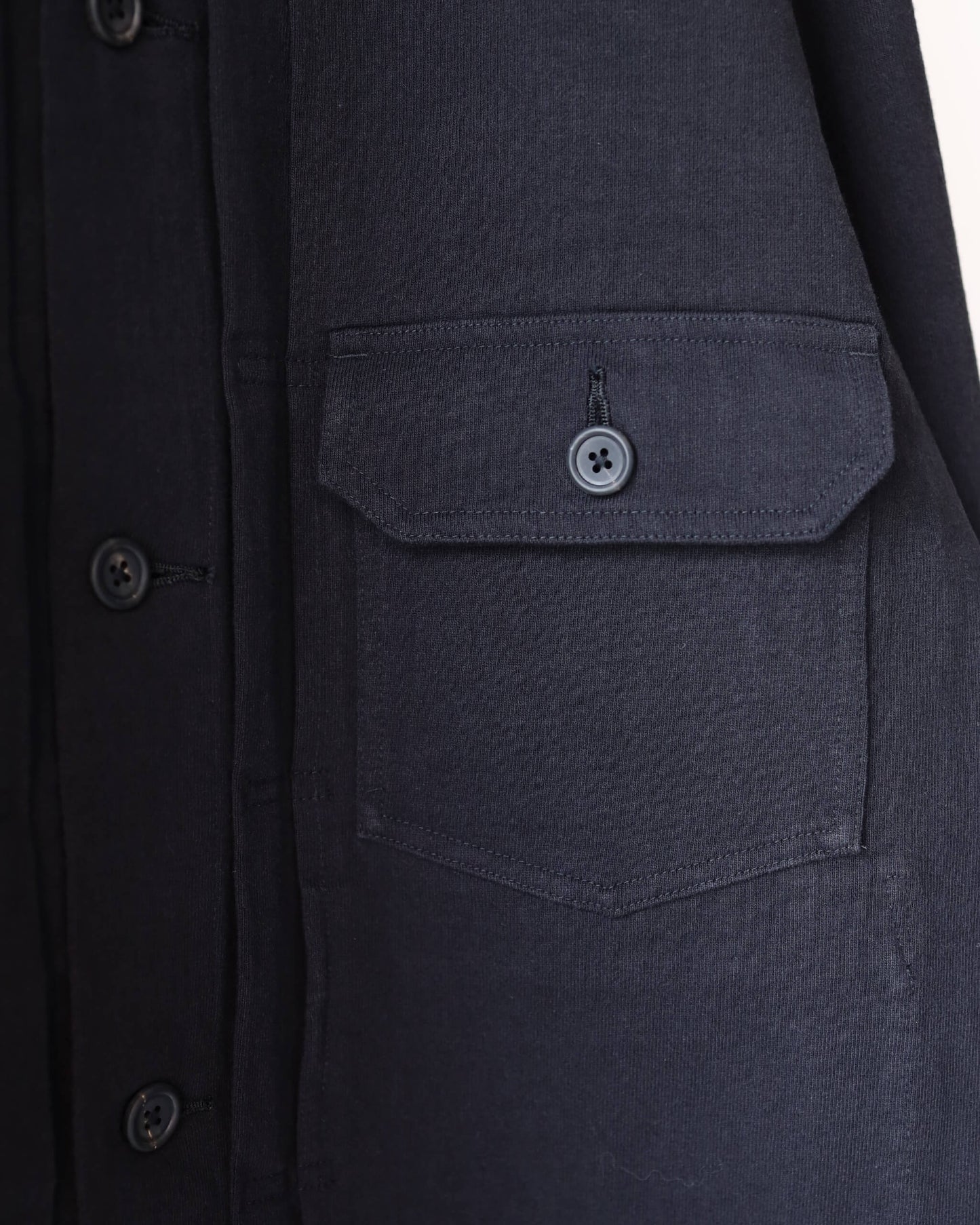 COTTON DENSE JERSEY / TRUCKER JACKET "BLACK"