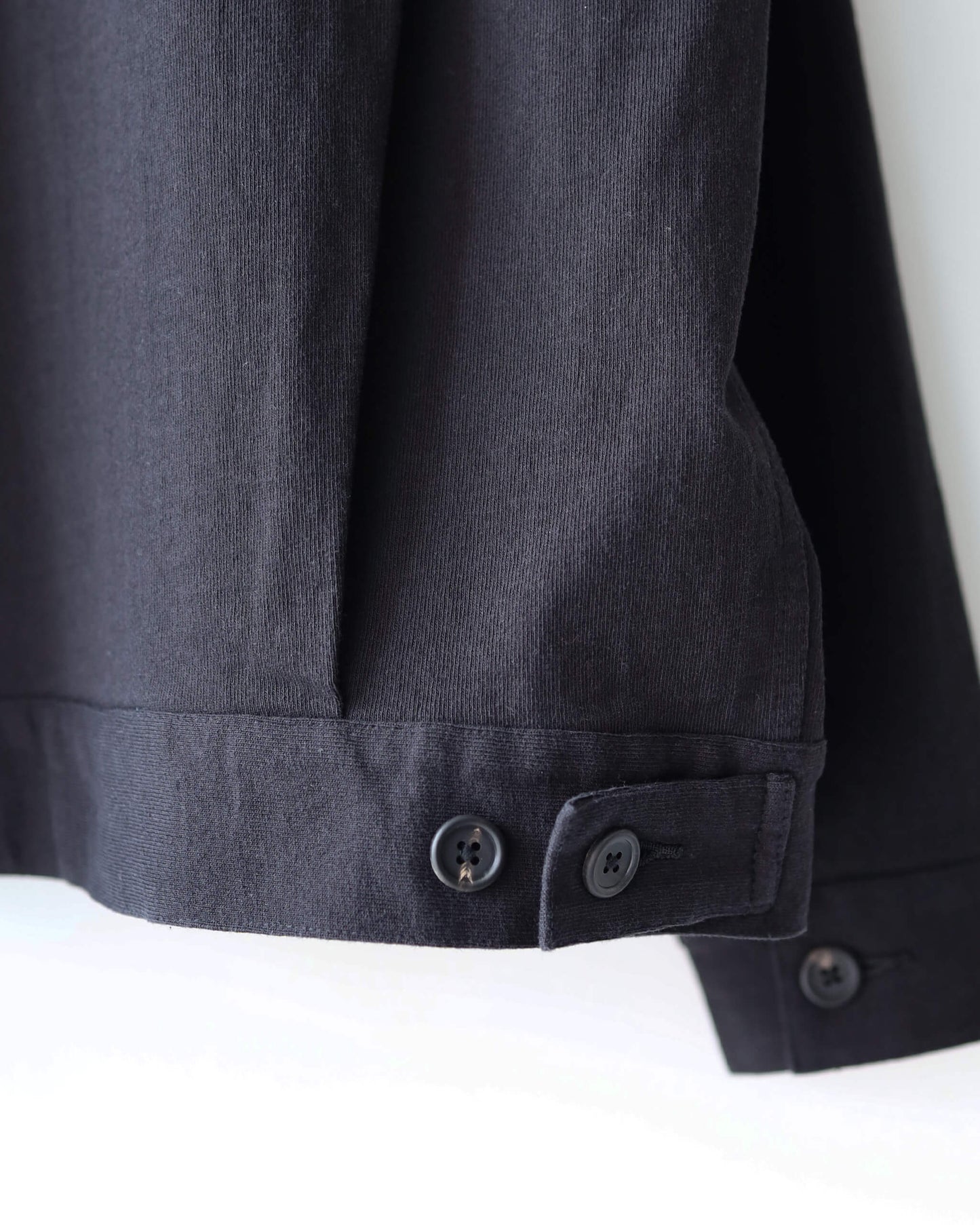 COTTON DENSE JERSEY / TRUCKER JACKET "BLACK"