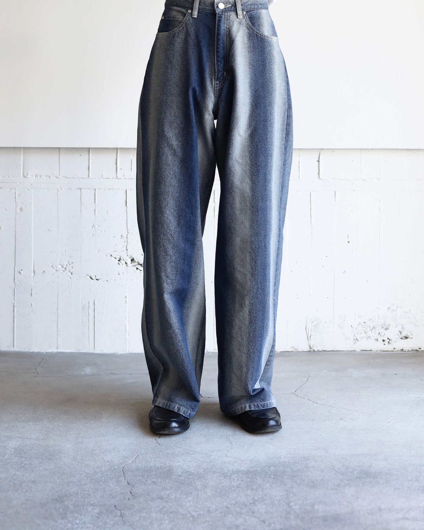 GRADATION DENIM PANTS (BUGGY) "SAX BLUE"