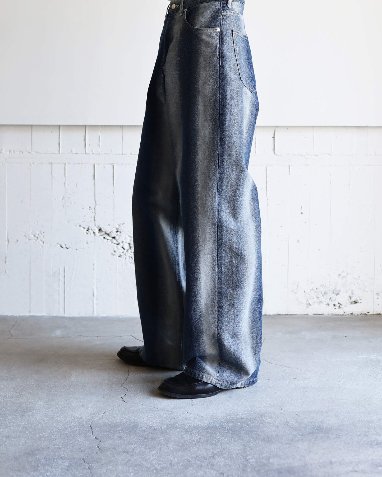 GRADATION DENIM PANTS (BUGGY) "SAX BLUE"