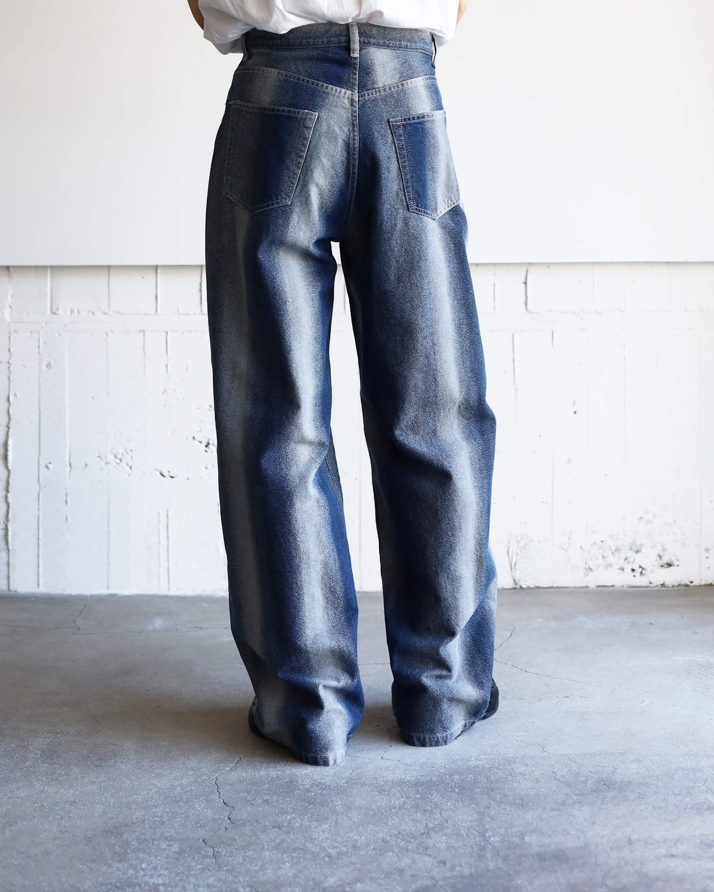 GRADATION DENIM PANTS (BUGGY) "SAX BLUE"