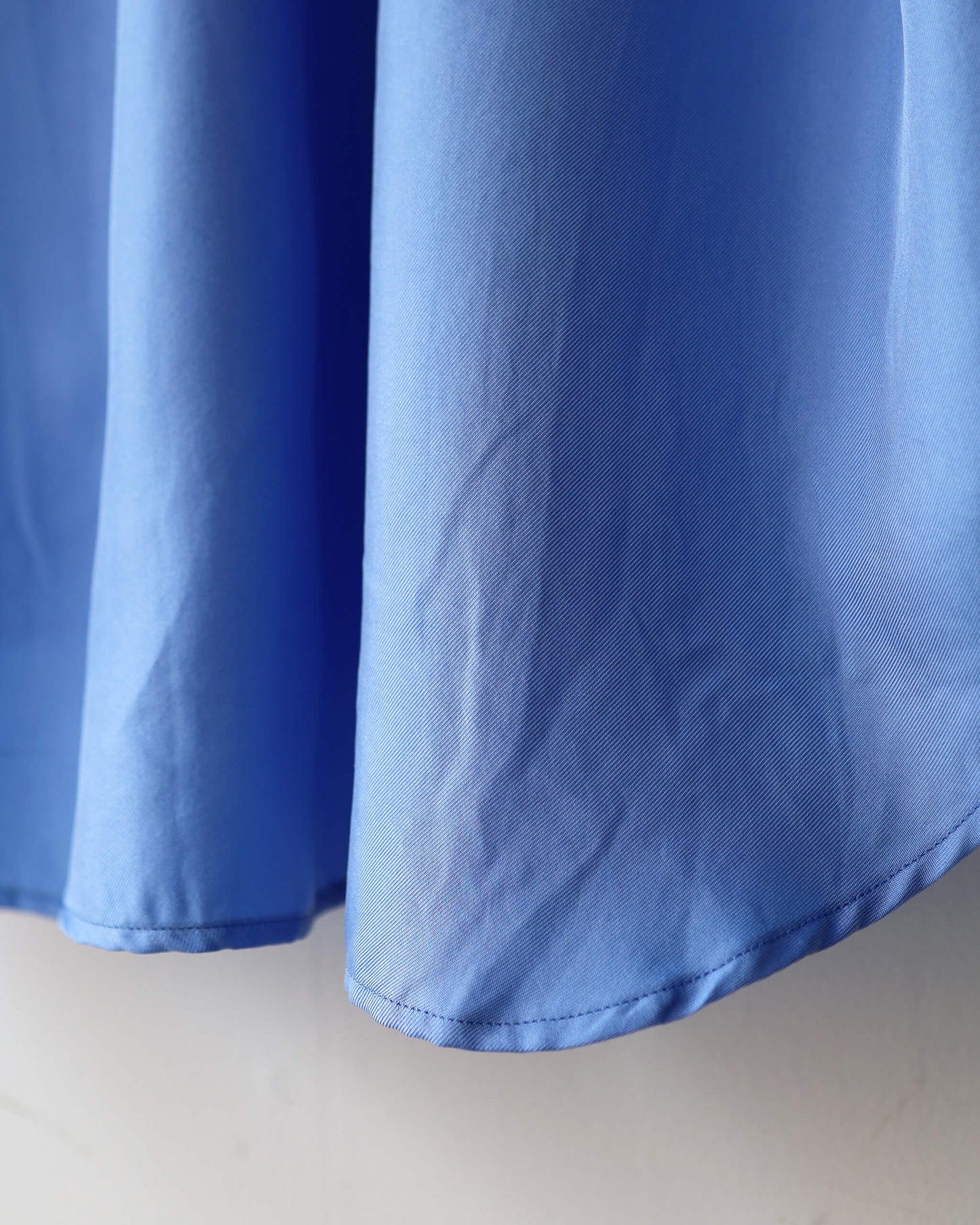 BRUSHED SILK / REGULAR COLLAR SHIRT "BLUE"