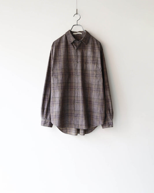 SMOKED CHECK / REGULAR COLLAR SHIRT "CHECK"
