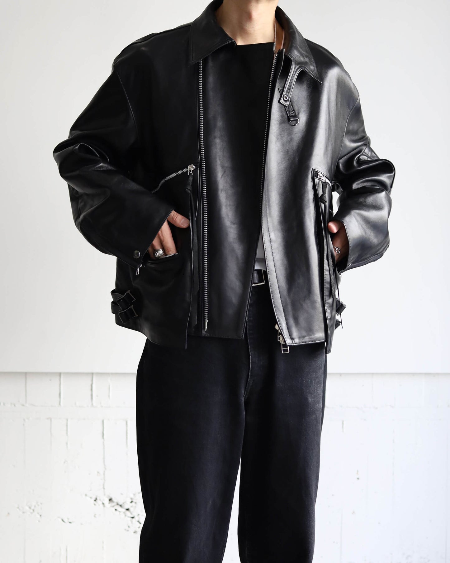 LEATHER MK3 JACKET "Bk"