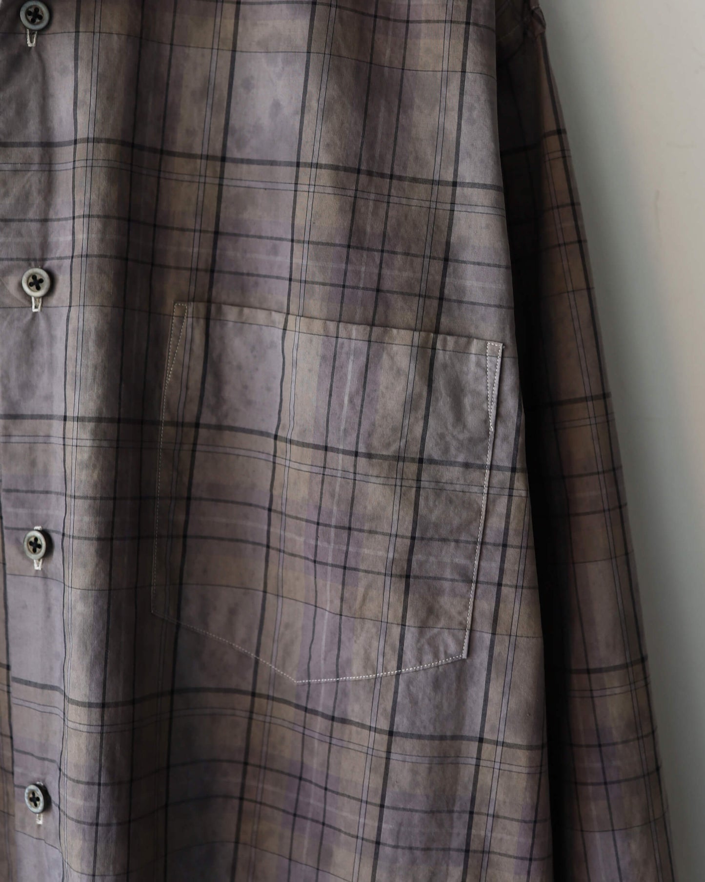 SMOKED CHECK / REGULAR COLLAR SHIRT "CHECK"