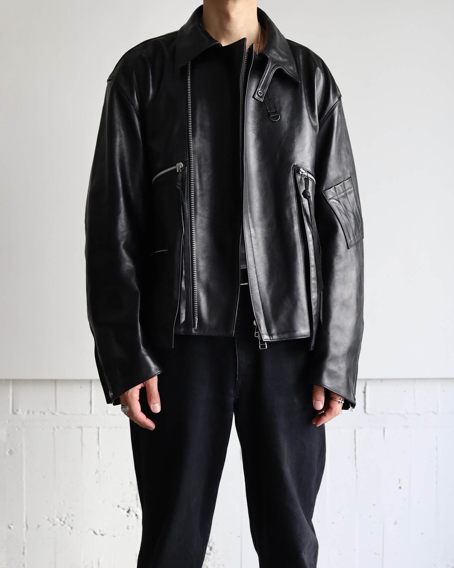 LEATHER MK3 JACKET "Bk"