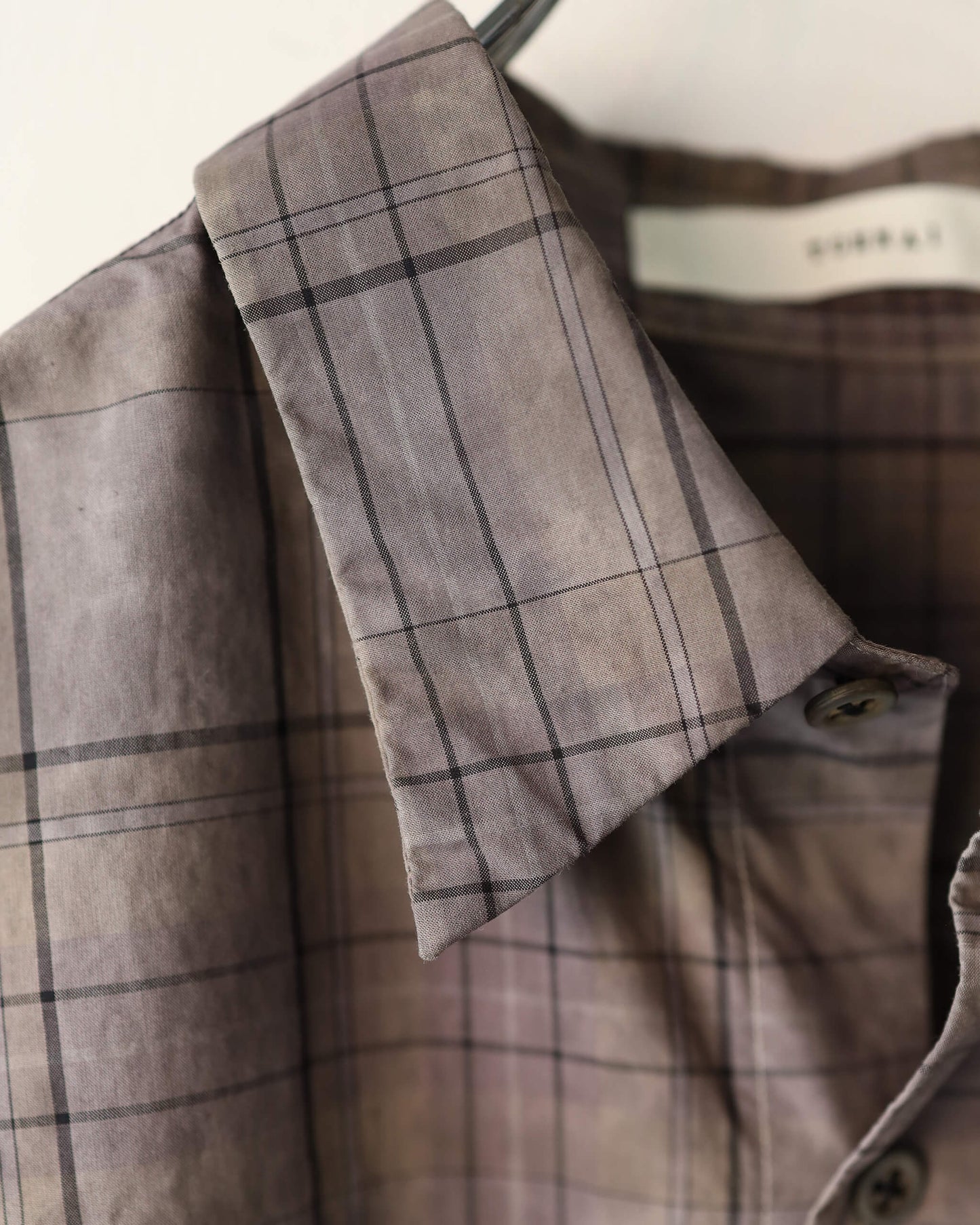 SMOKED CHECK / REGULAR COLLAR SHIRT "CHECK"
