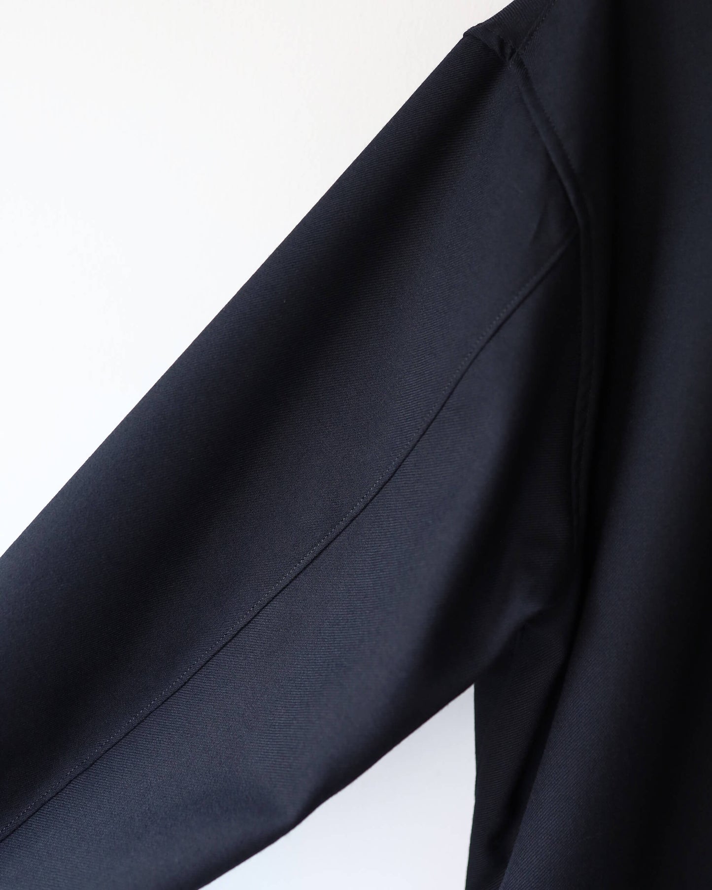HALF ZIP SURVICE JACKET 2/80 ORGANIC WOOL VIYELLA "BLACK"