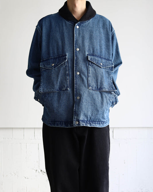 FLOAT DENIM BLOUSON "BLUE"