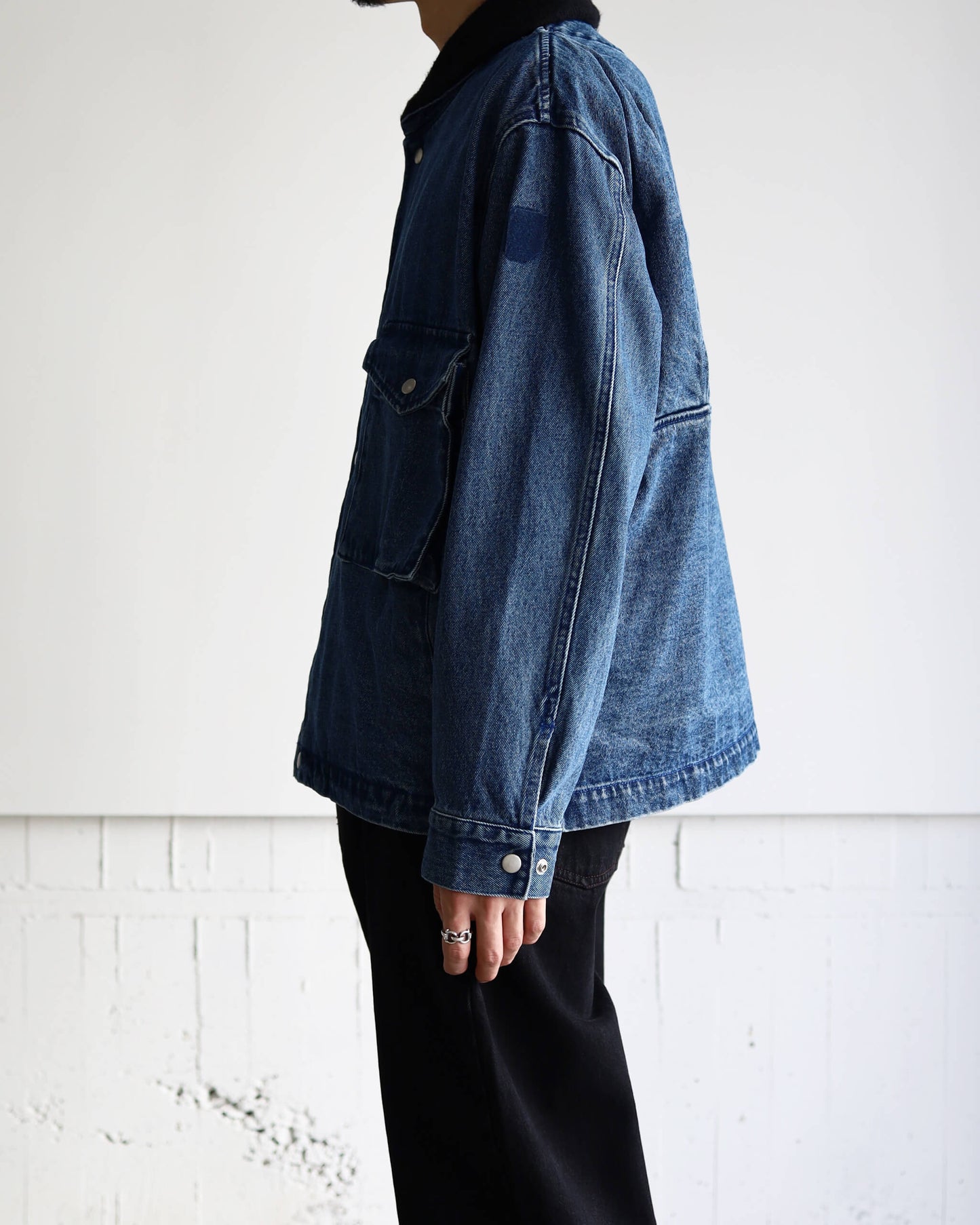 FLOAT DENIM BLOUSON "BLUE"