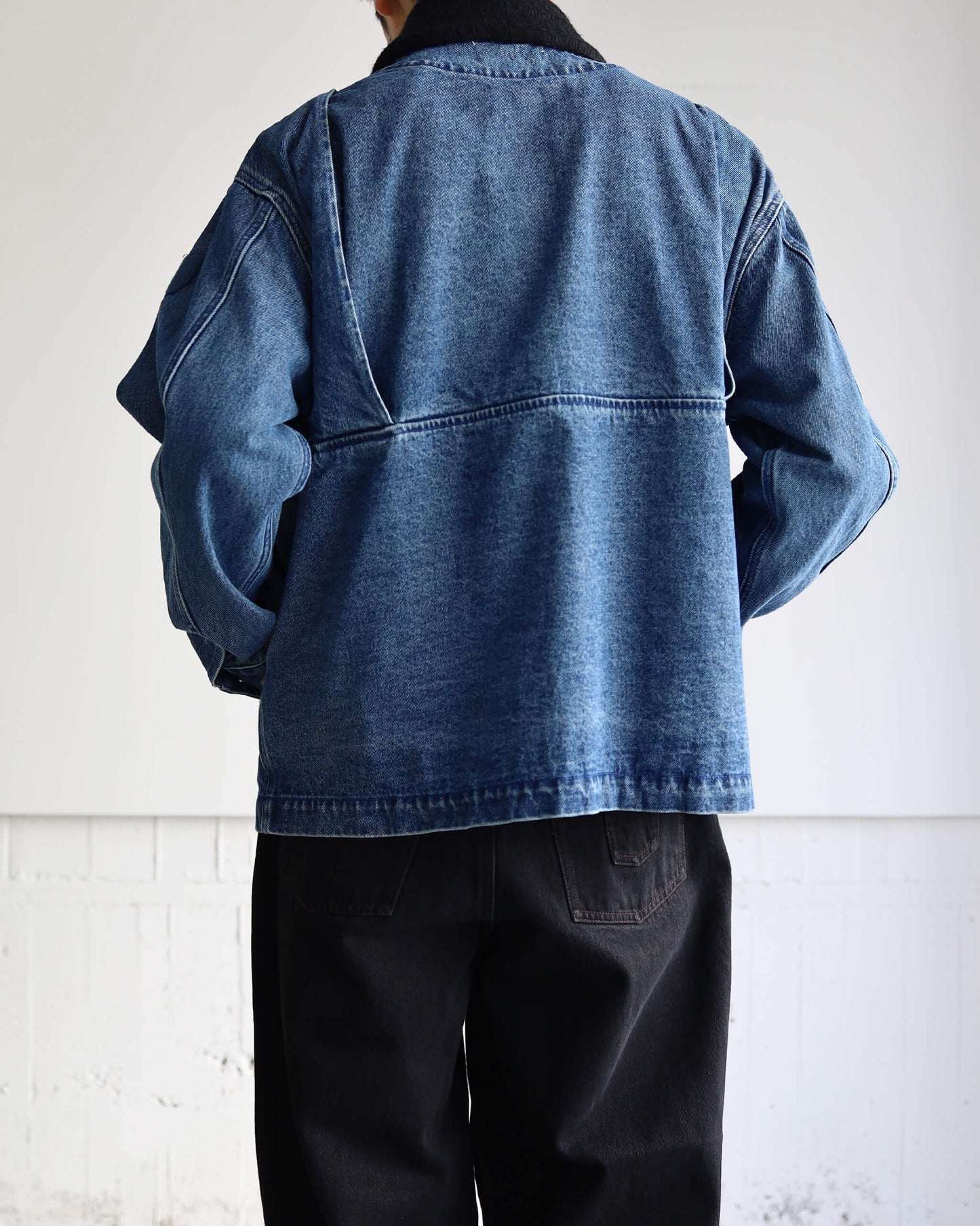 FLOAT DENIM BLOUSON "BLUE"