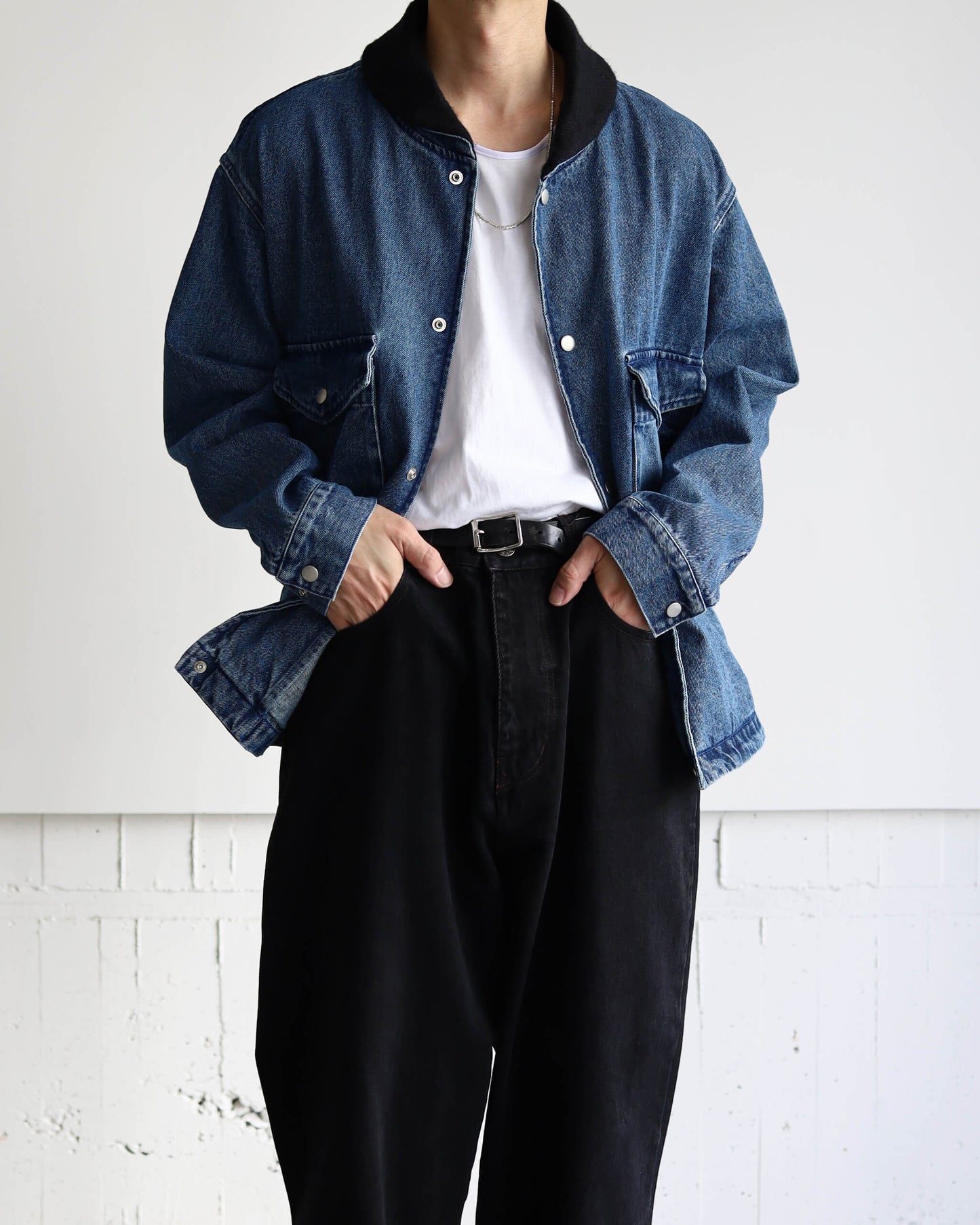 FLOAT DENIM BLOUSON "BLUE"