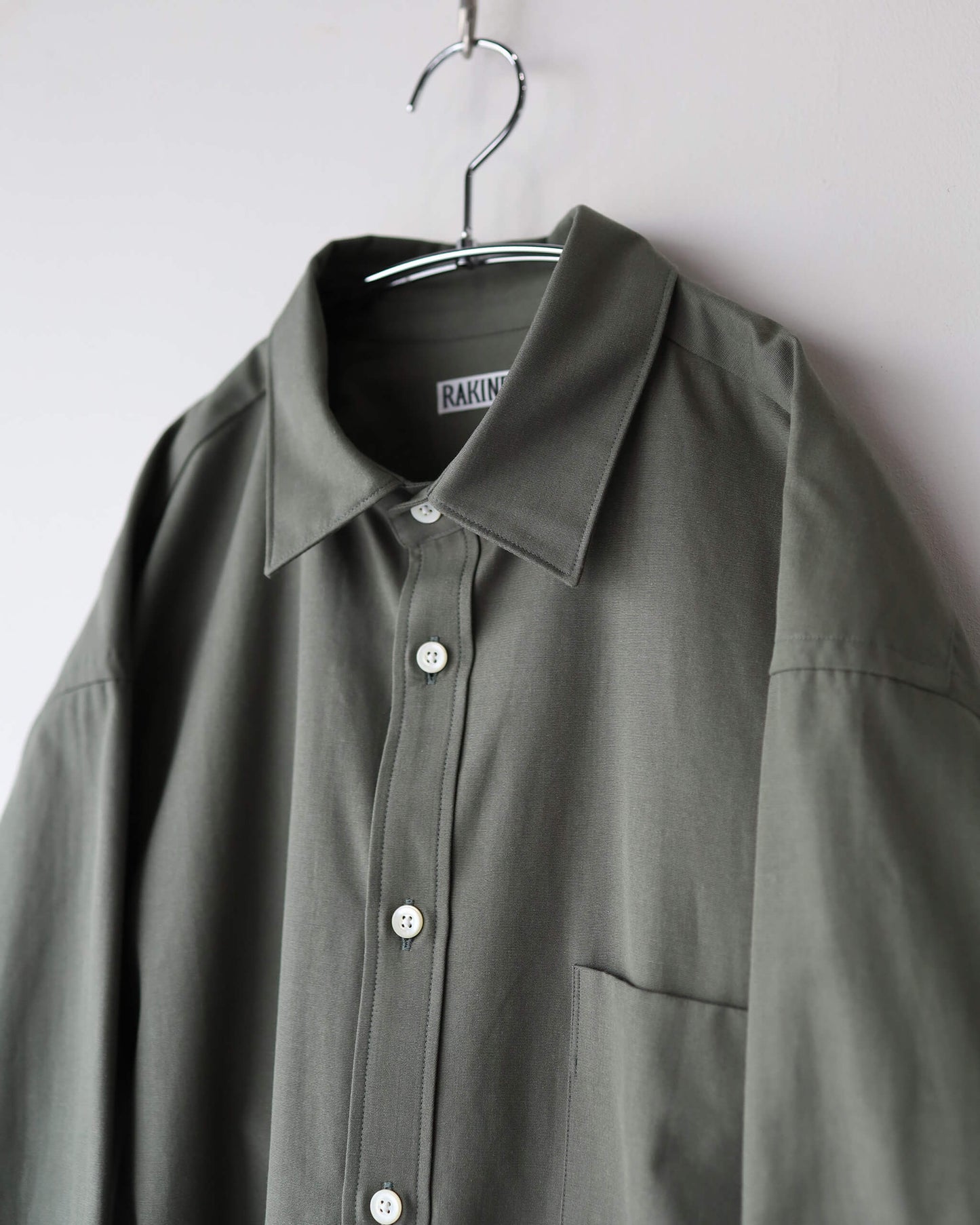 Simpson's poplin - R shirt "Almond Green"