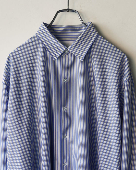 46G Stripe Atmosphere Shirt "SAX BLACK"