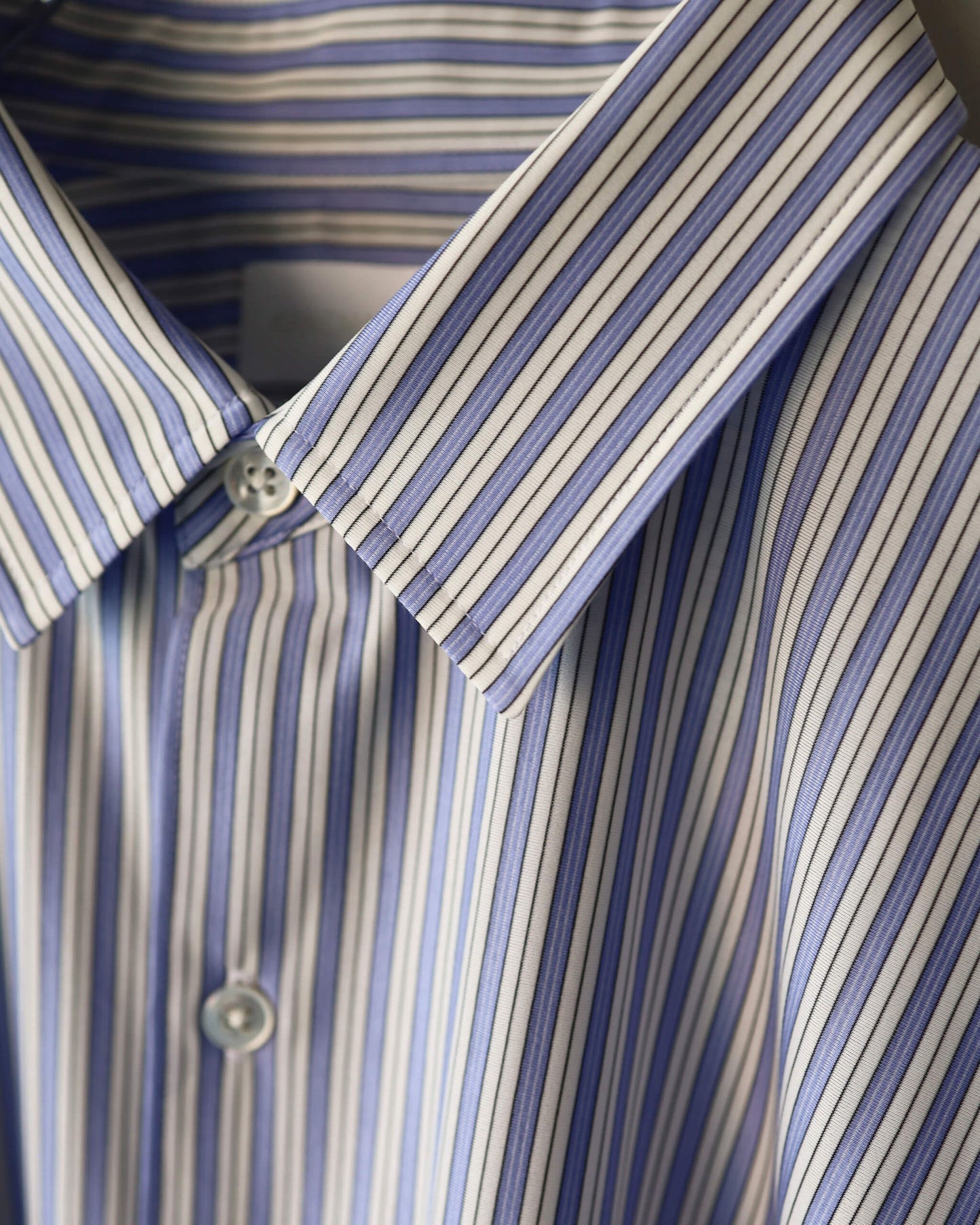 46G Stripe Atmosphere Shirt "SAX BLACK"