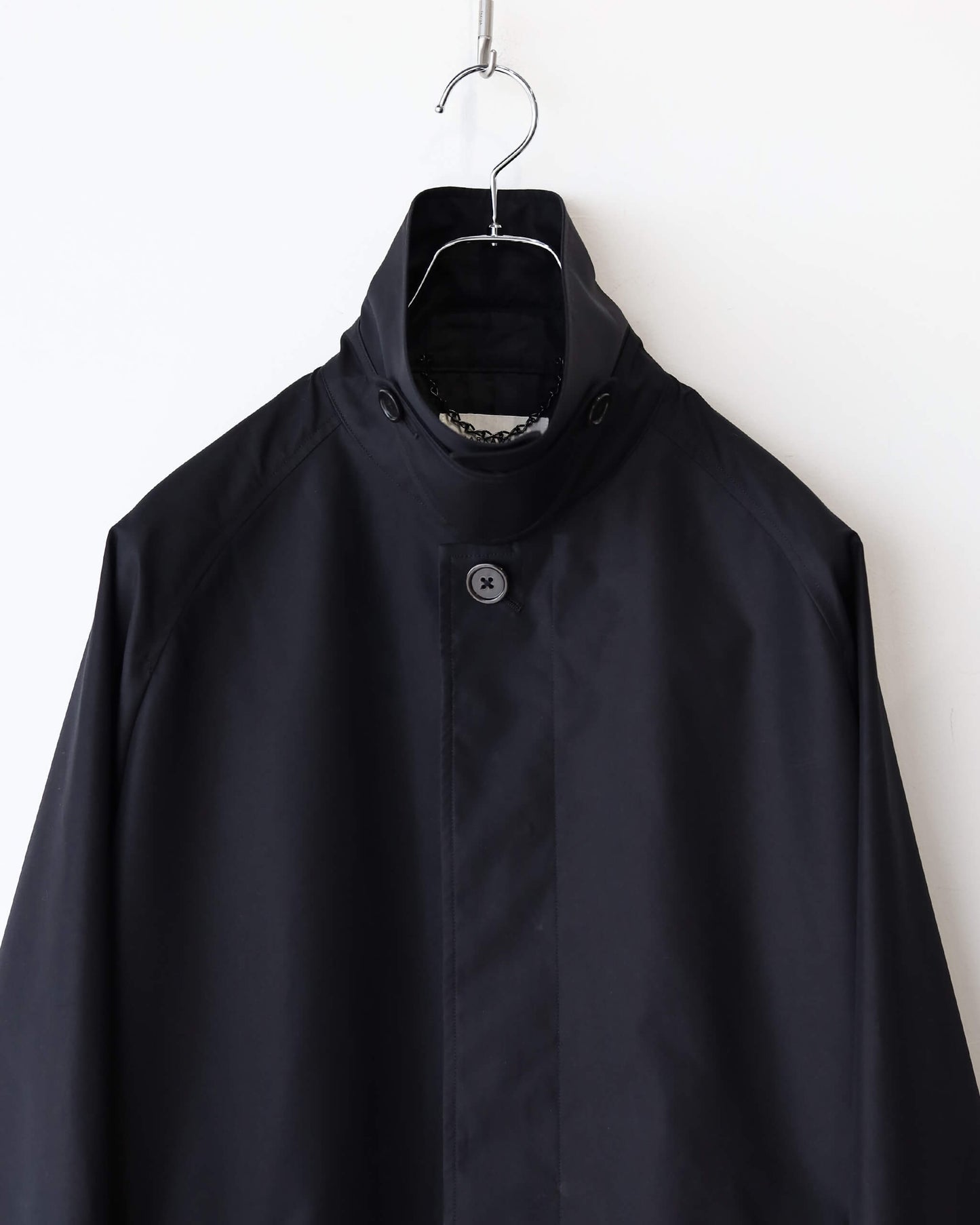 WALKABOUT COAT EGYPTIAN COTTON × RECYCLE POLYESTER WEATHER-CLOTH "BLACK"