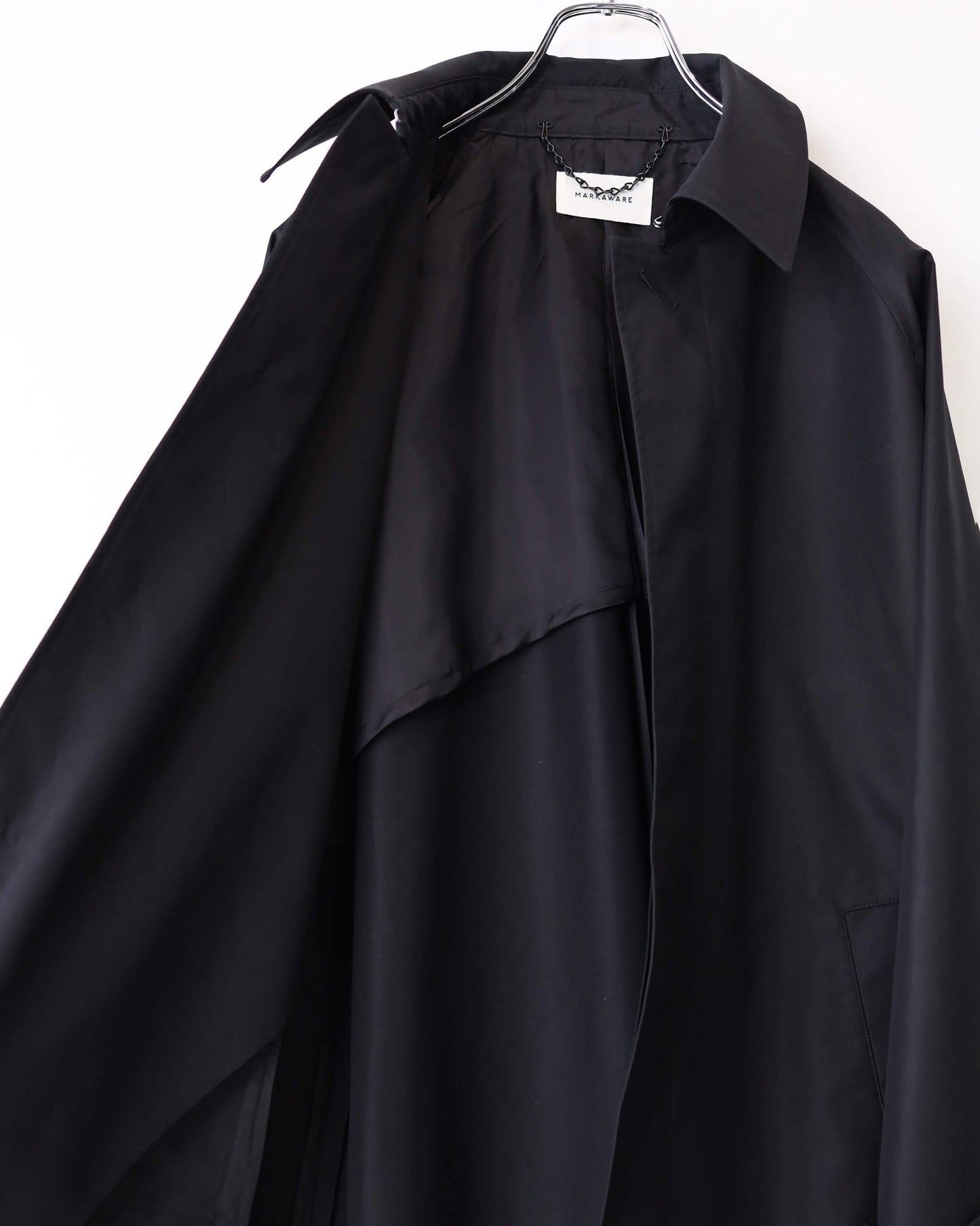 WALKABOUT COAT EGYPTIAN COTTON × RECYCLE POLYESTER WEATHER-CLOTH "BLACK"