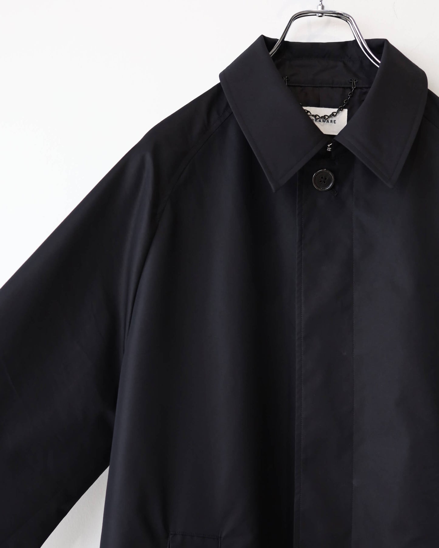 WALKABOUT COAT EGYPTIAN COTTON × RECYCLE POLYESTER WEATHER-CLOTH "BLACK"