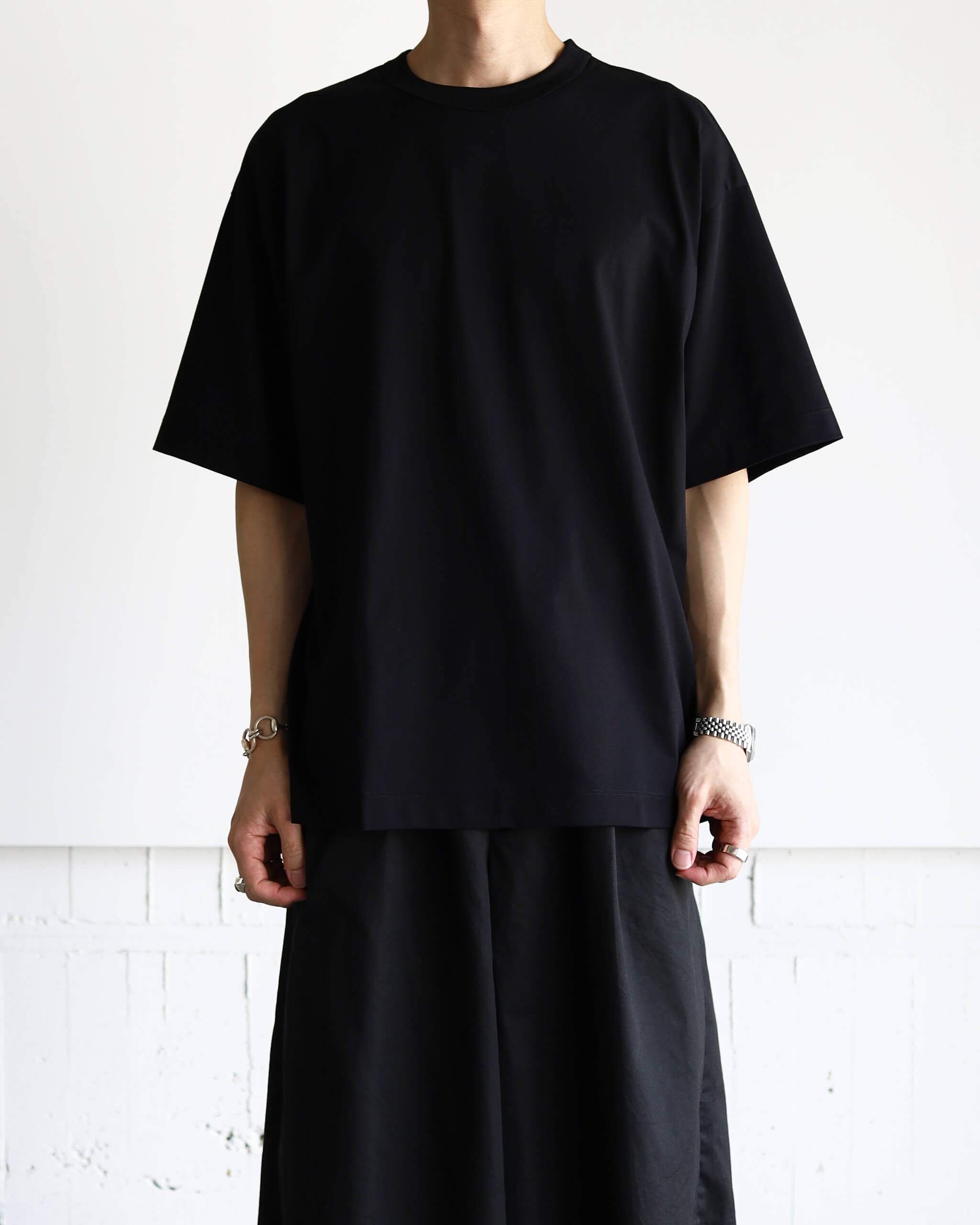 【未使用】マーカウェア COMFORT FIT Tee Tシャツ ブラック 1 オーガニックGIZA80/1タイプライター / コンフォートフィット
