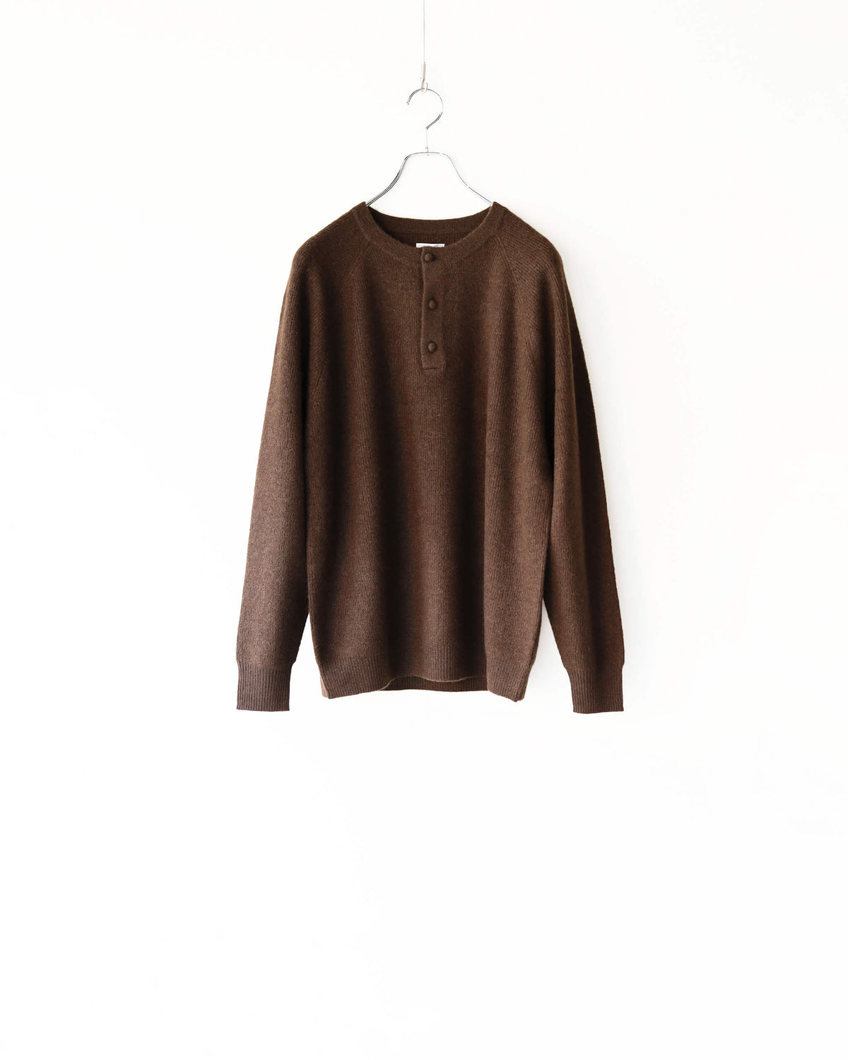 Innocent YAK Henley-neck sweater "Brown"