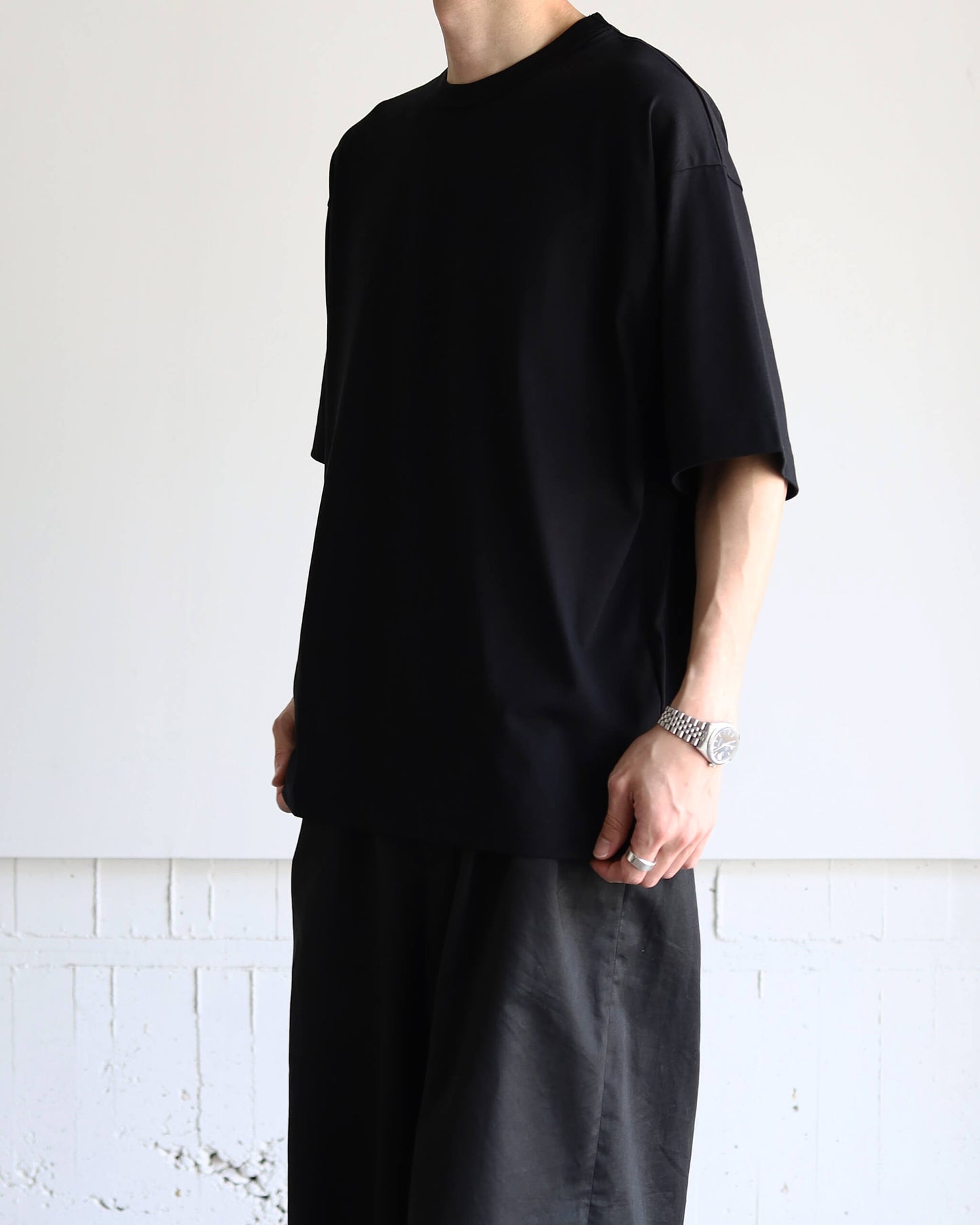 COMFORT FIT Tee GIZA 80/3 KNIT "BLACK"