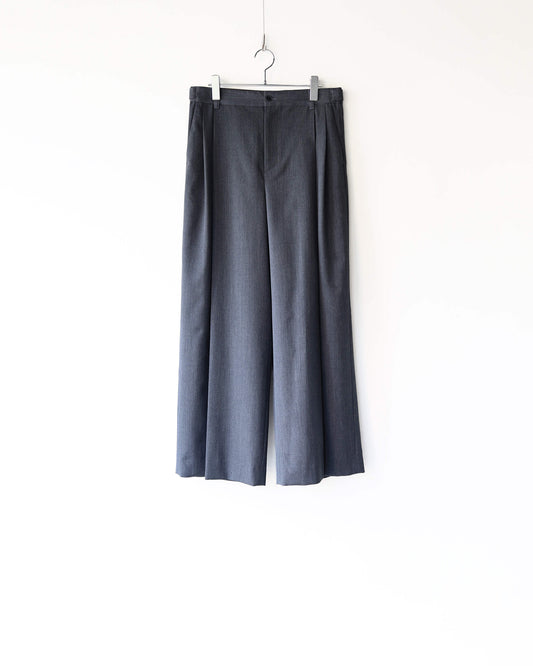 MAKOTO TROUSERS -PLEATED WIDE- "CHARCOAL"