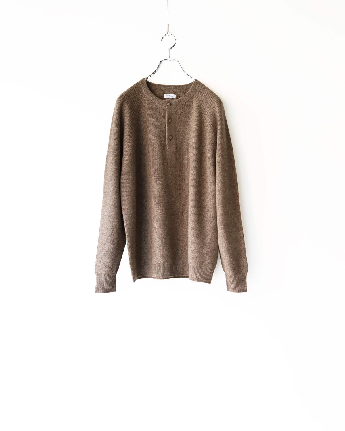 Innocent YAK Henley-neck sweater "Mocha"
